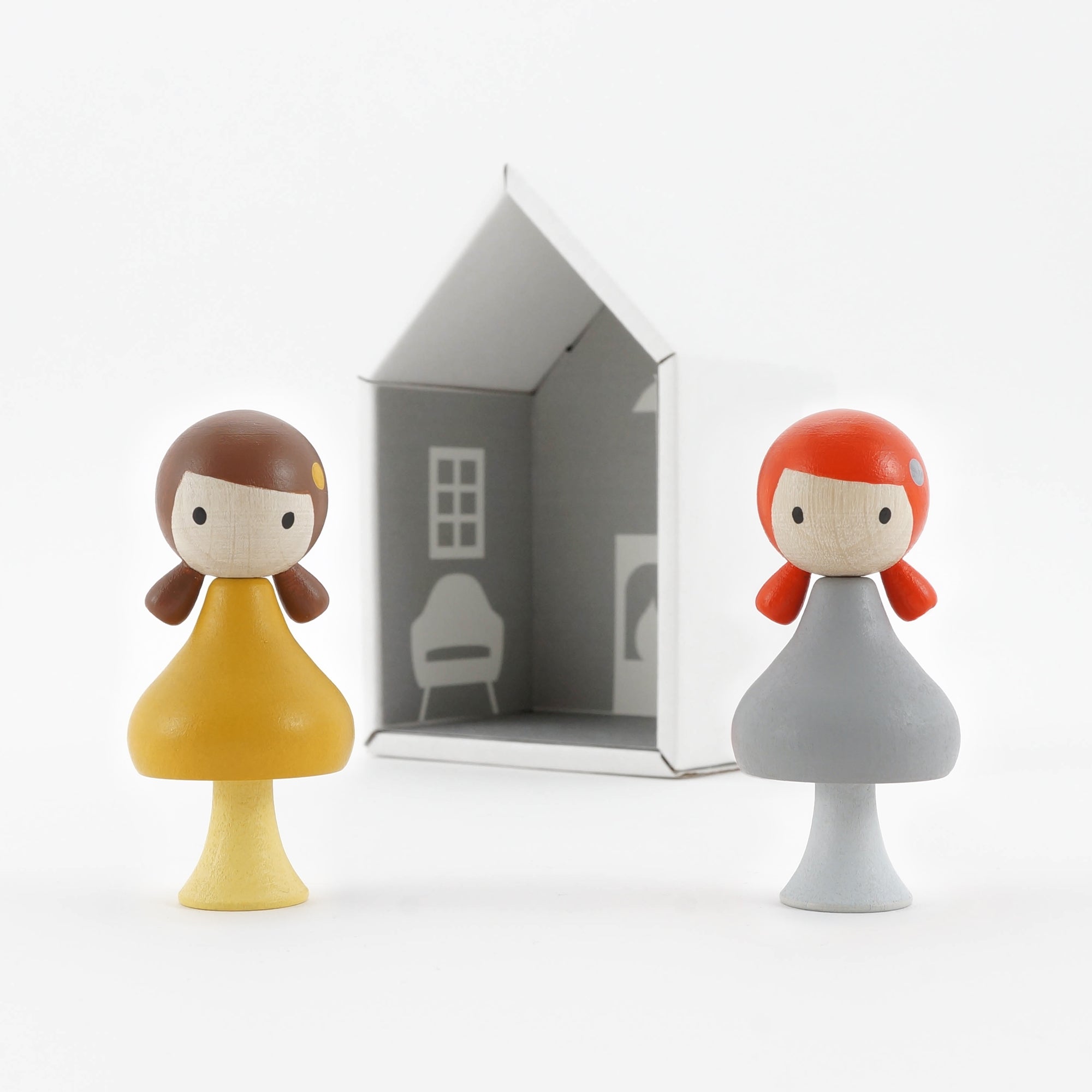 Clicques - houten magneetfiguurtjes - Emma & June