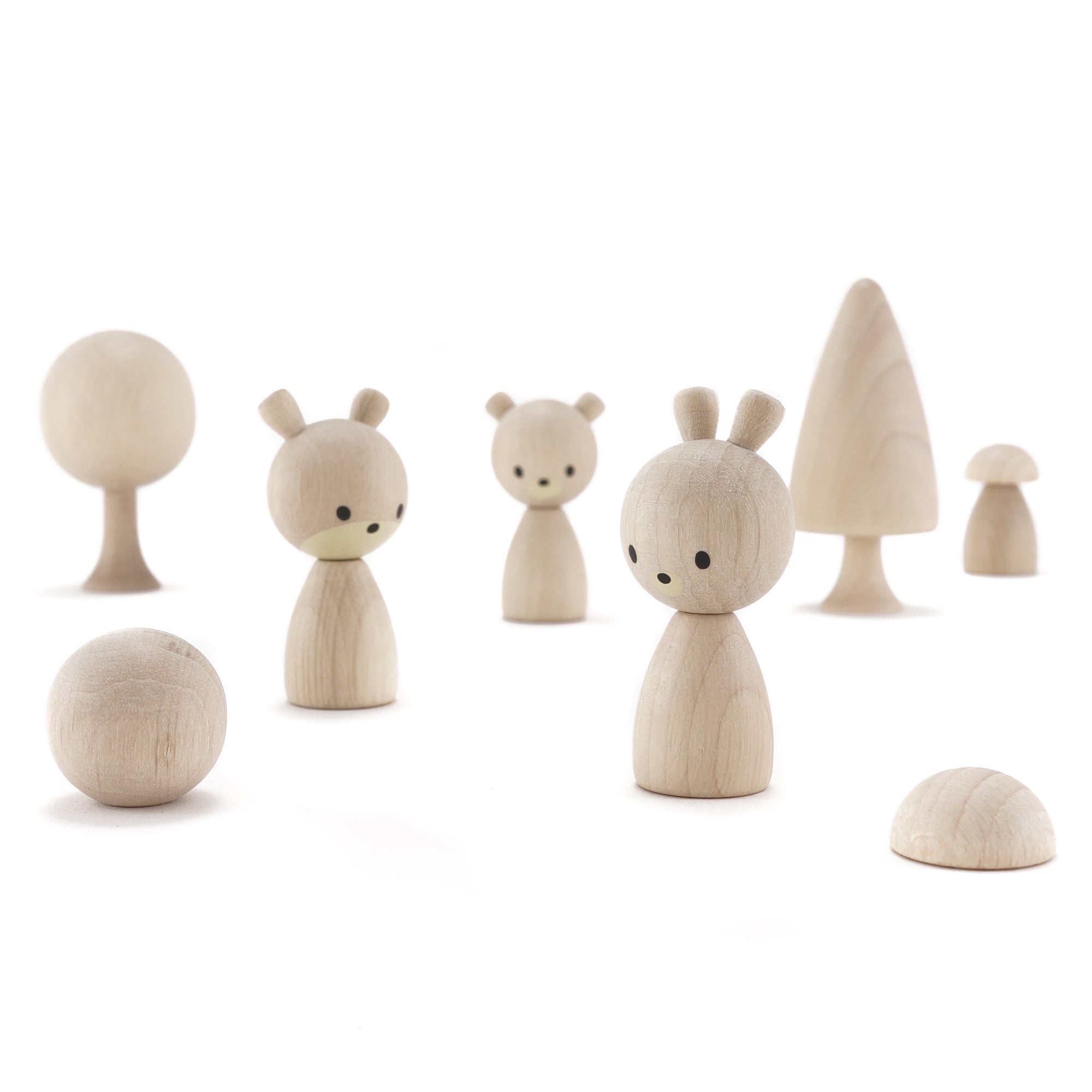 Clicques - houten magneetfiguurtjes - fauna naturel