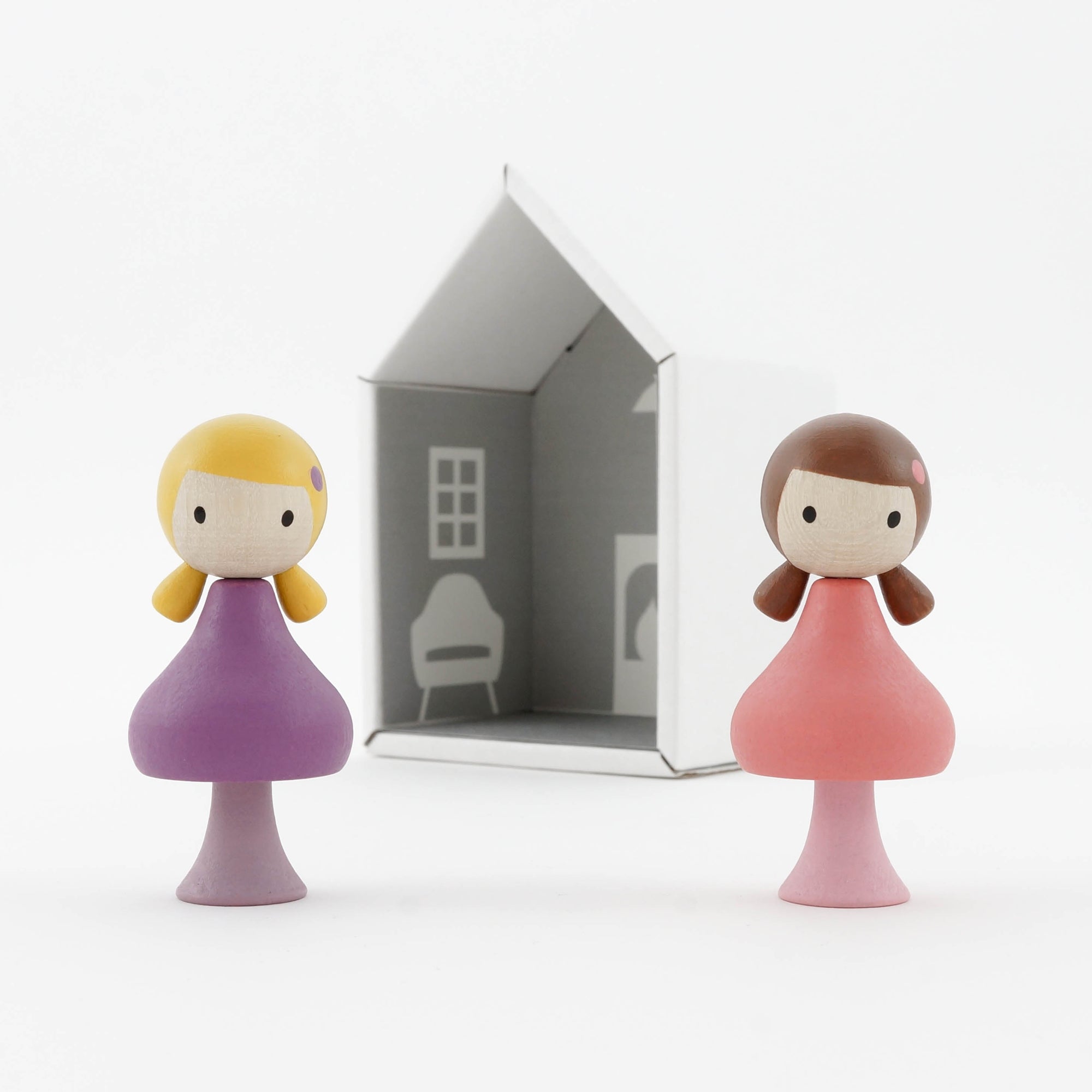Clicques - houten magneetfiguurtjes - Lucy & Maggy