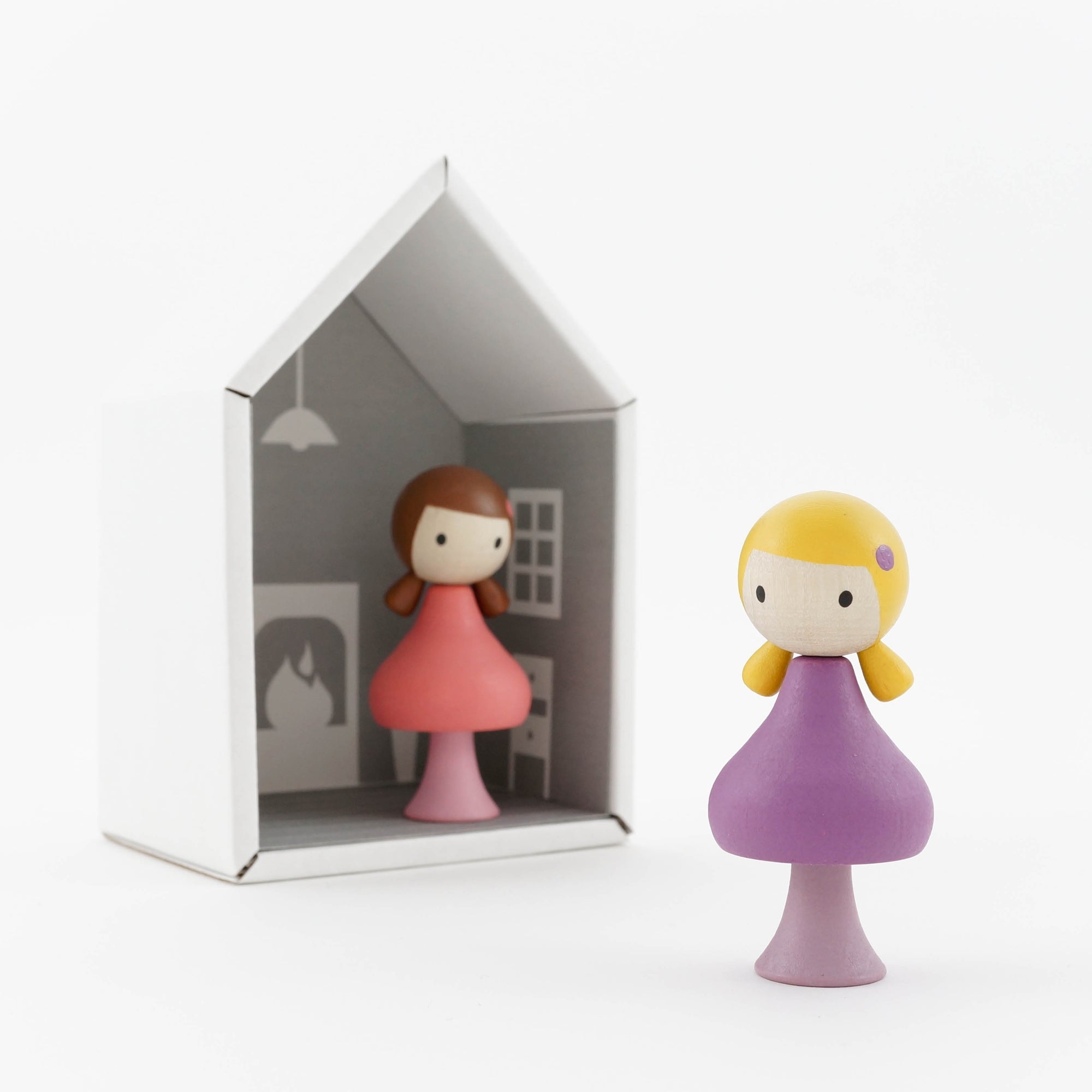 Clicques - houten magneetfiguurtjes - Lucy & Maggy