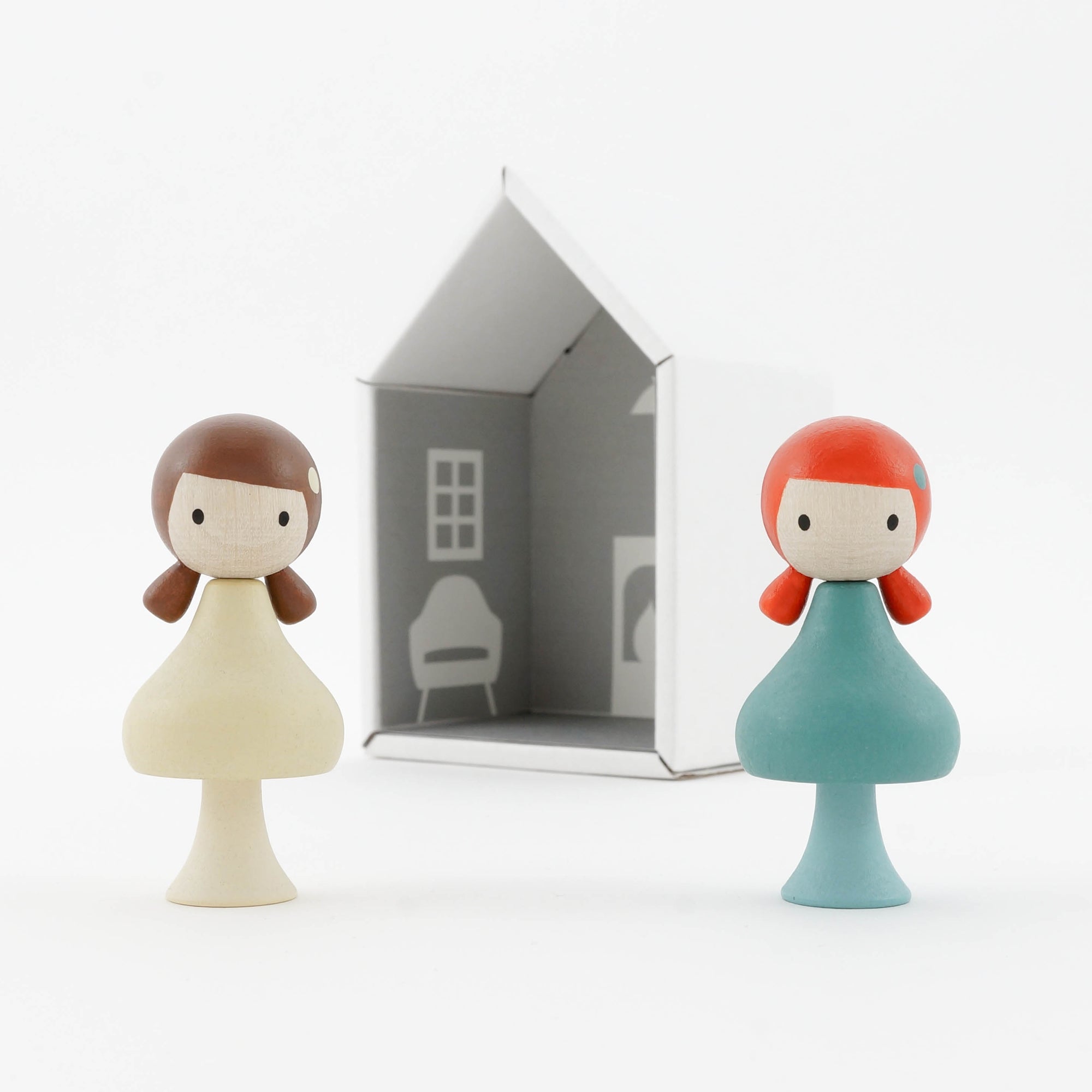 CLICQUES - houten magneetfiguurtjes - Zoë & Stella