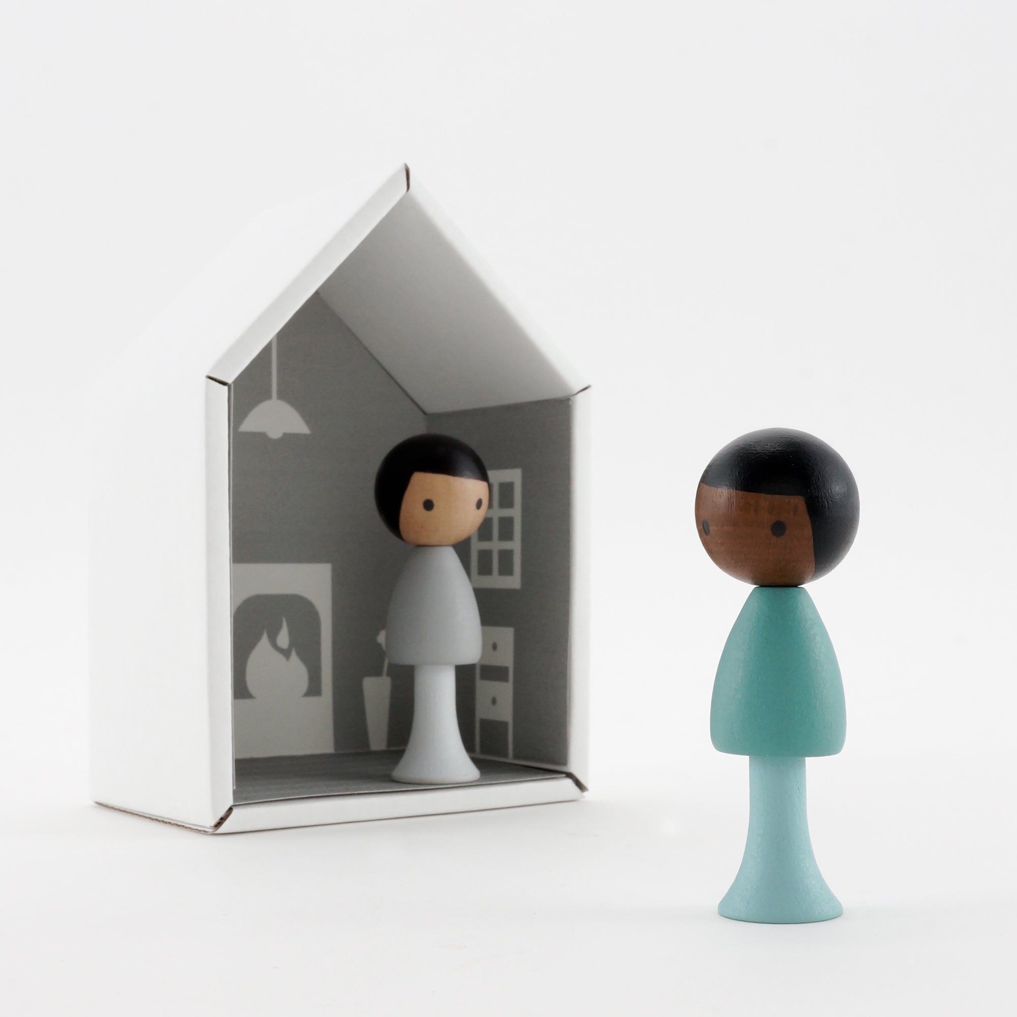 Clicques - houten magneetfiguurtjes - Sam & Justin
