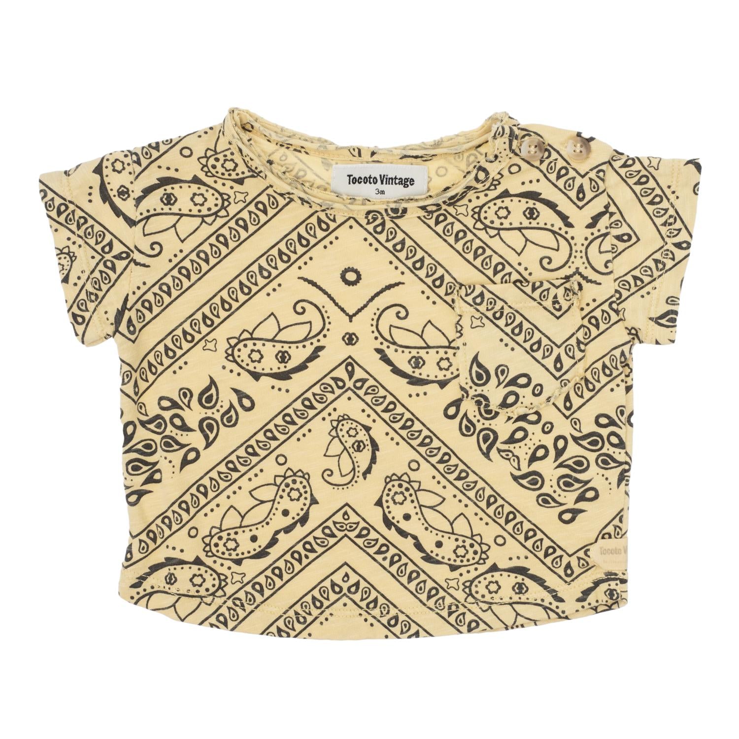 Tocoto Vintage - t-shirt - bandana yellow