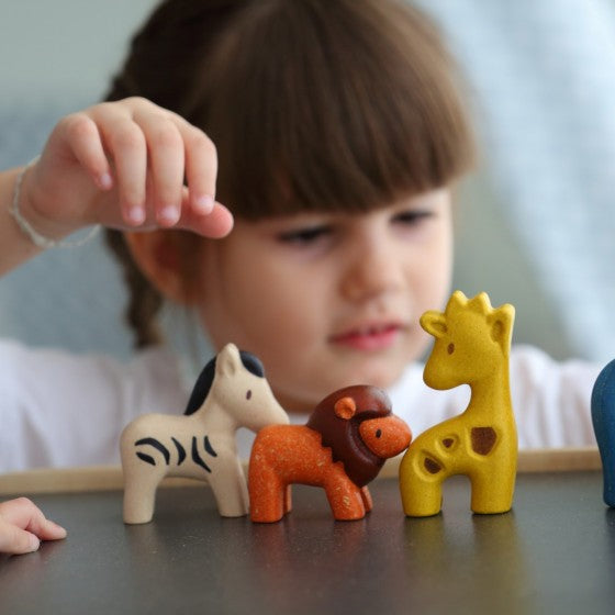 PlanToys - set van 4 wilde dieren
