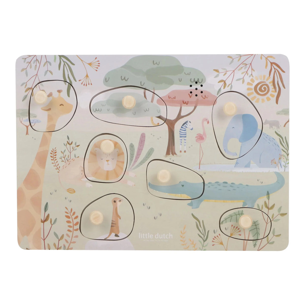 Little Dutch - geluidenpuzzel - safari friends