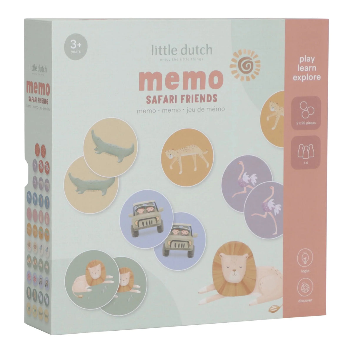 Little Dutch - spel memo - safari friends