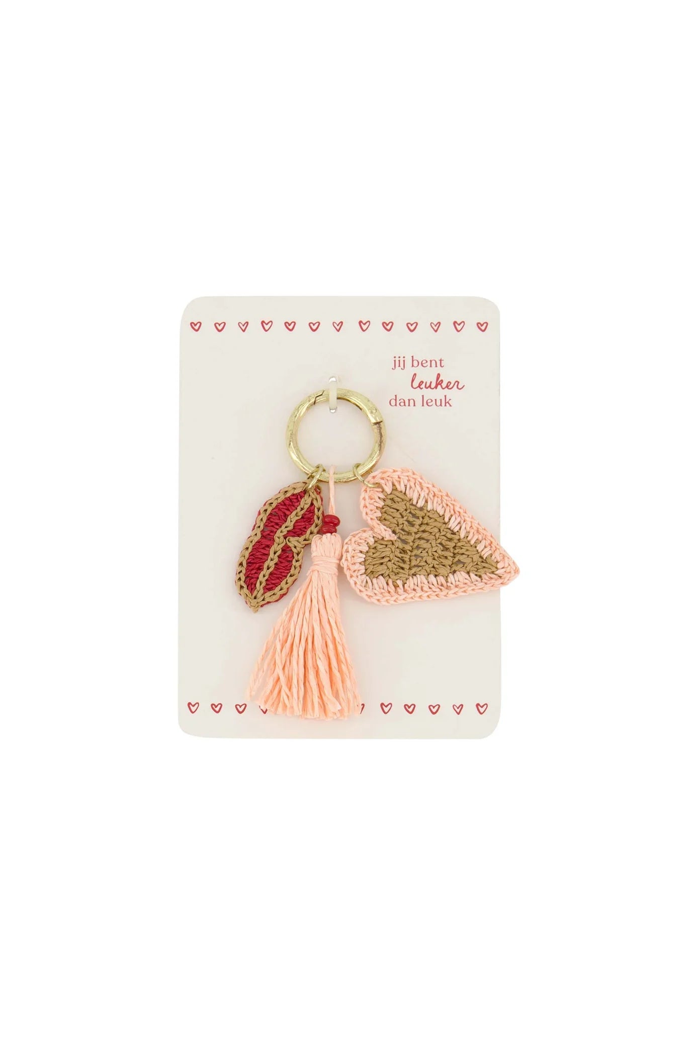 Zusss - sleutelhanger hartje - multicolor