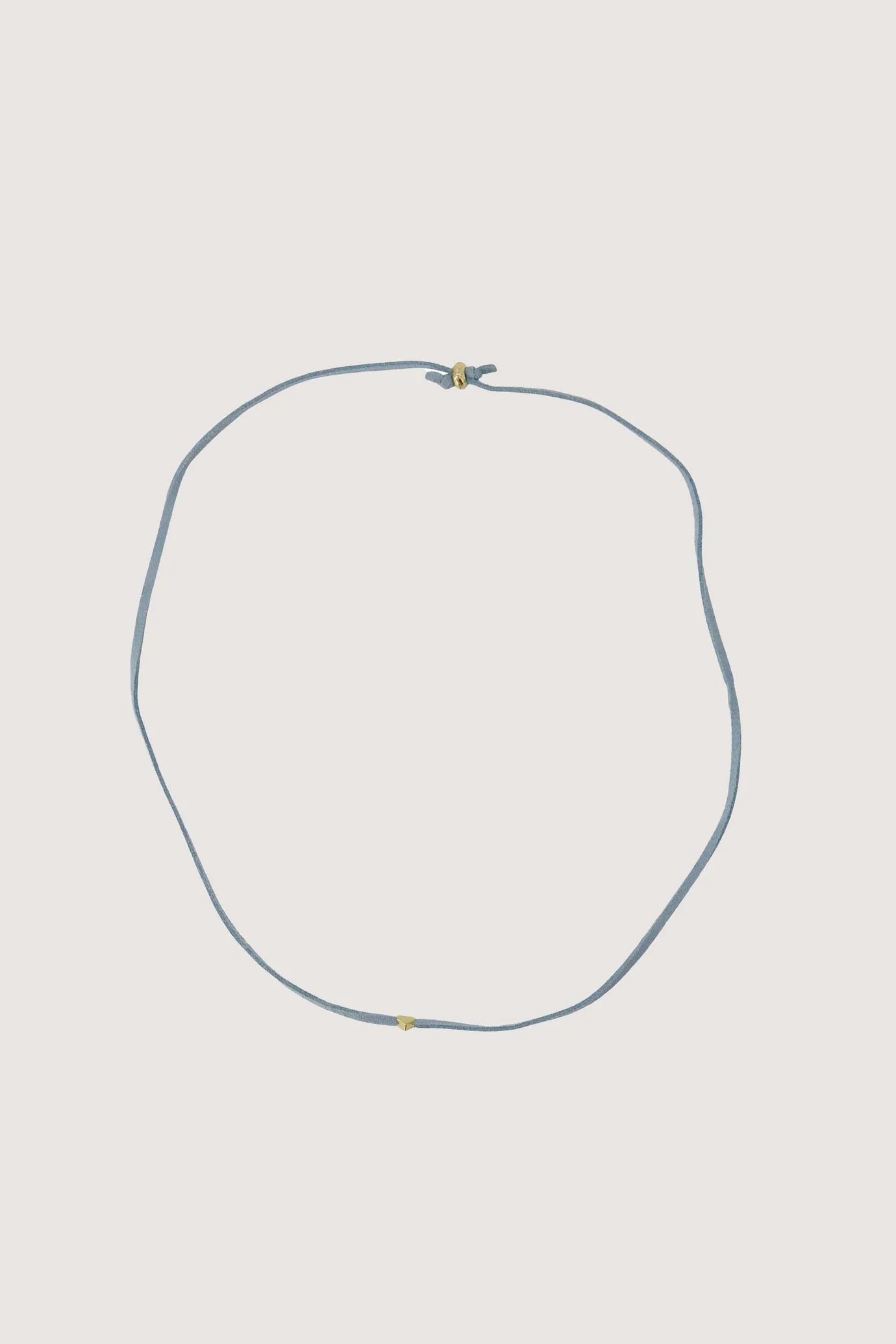 Zusss - suede armband met hart - cornflower blue