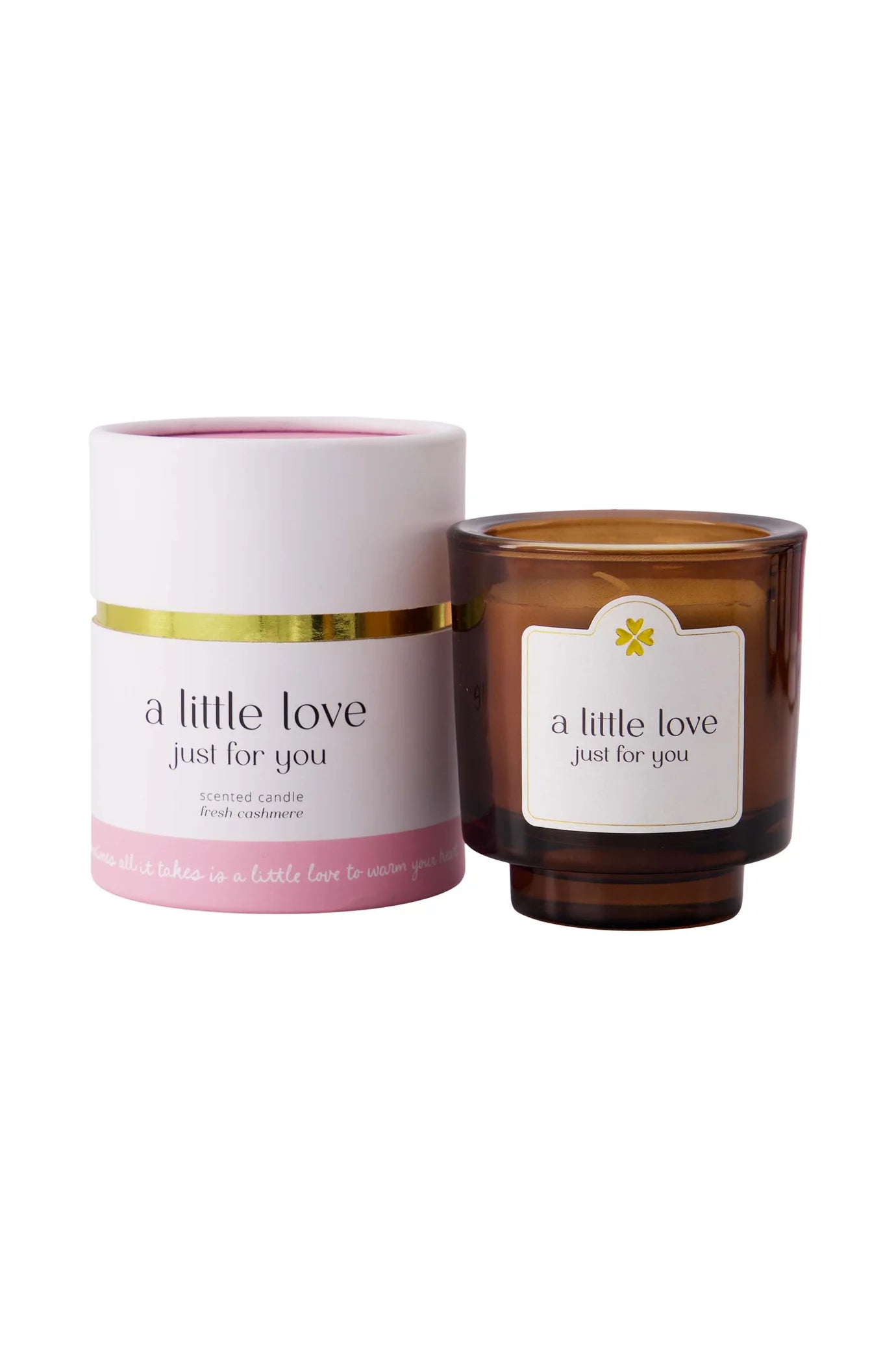 Zusss - geurkaars glas in koker a little love just for you - white/pink