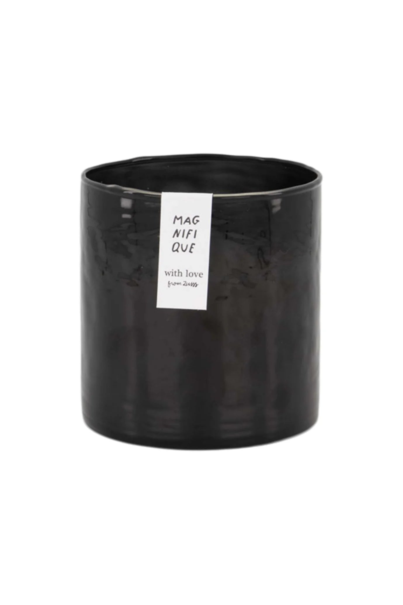 Zusss - geurkaars hammered glas - antracietgrijs