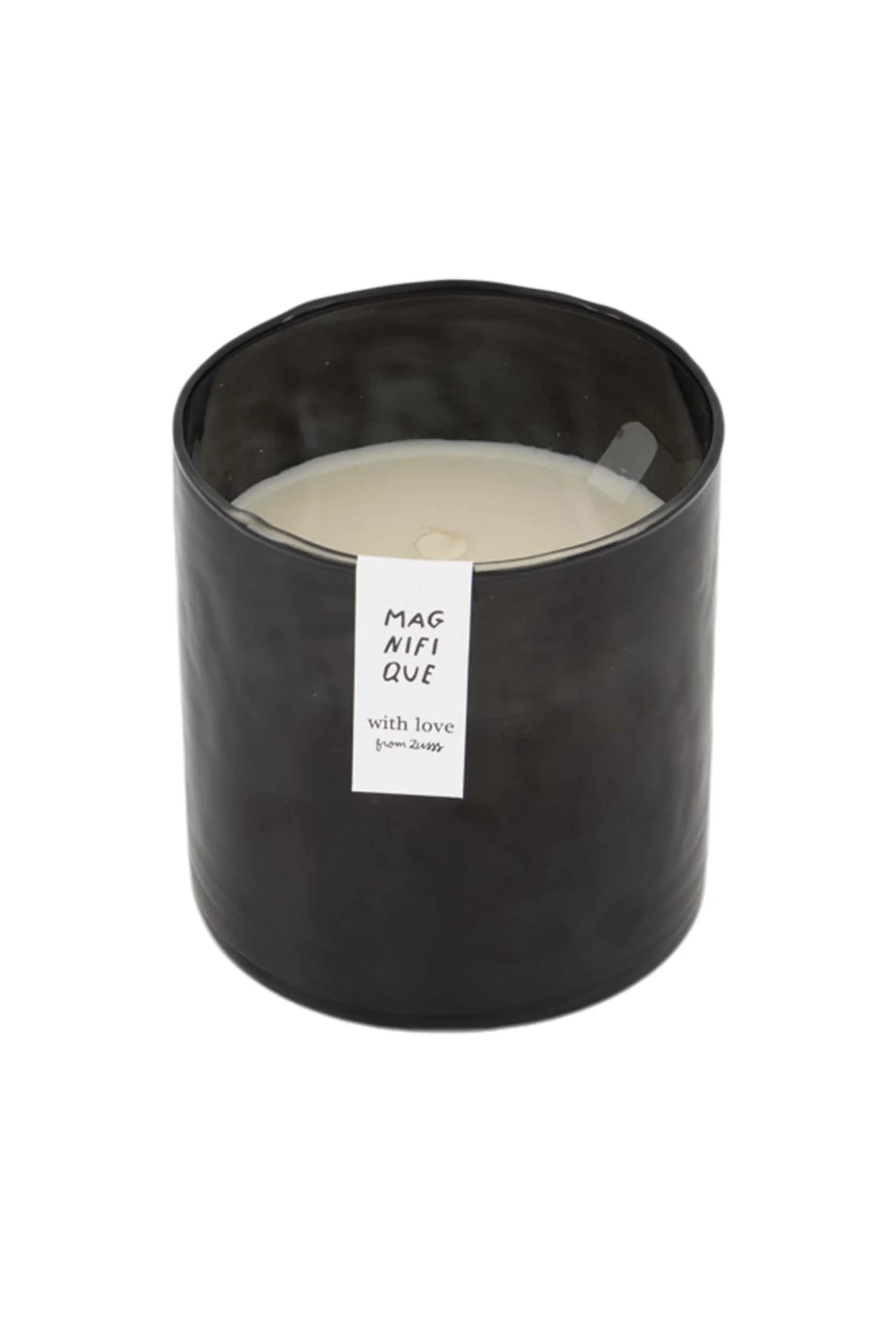 Zusss - geurkaars hammered glas - antracietgrijs