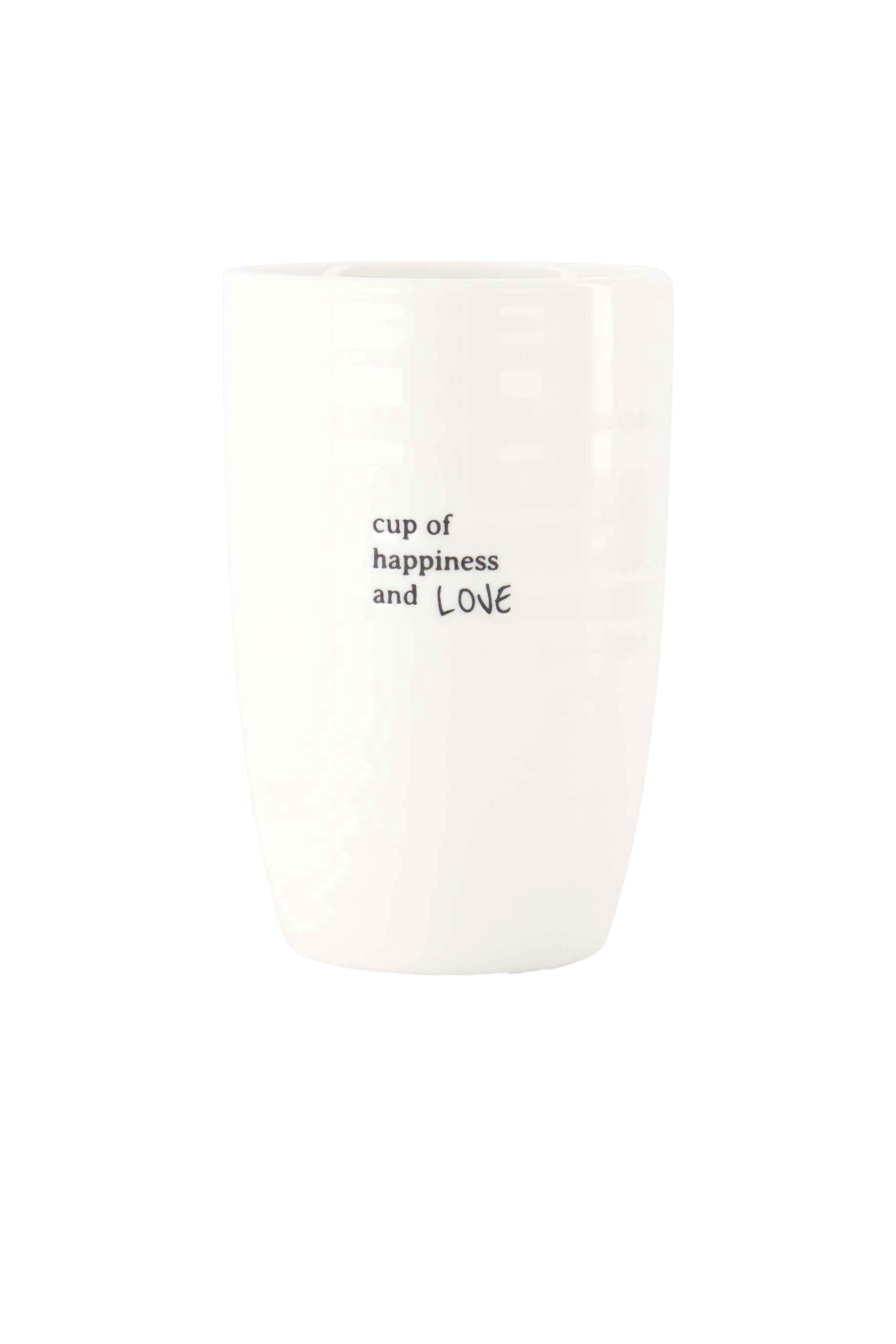 Zusss - mug L happiness - white/black
