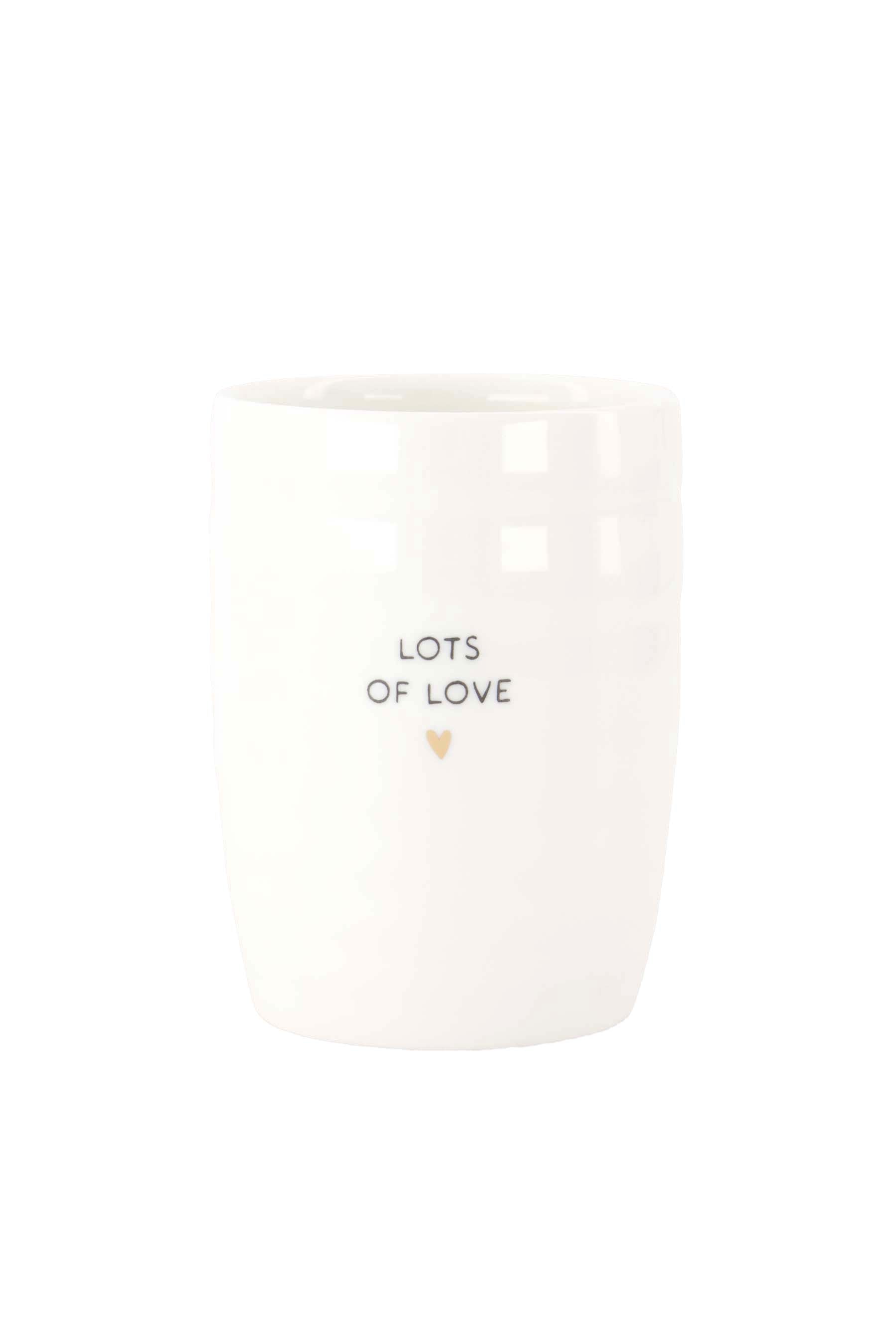 Zusss - coffee mug lots of love - white/black/gold