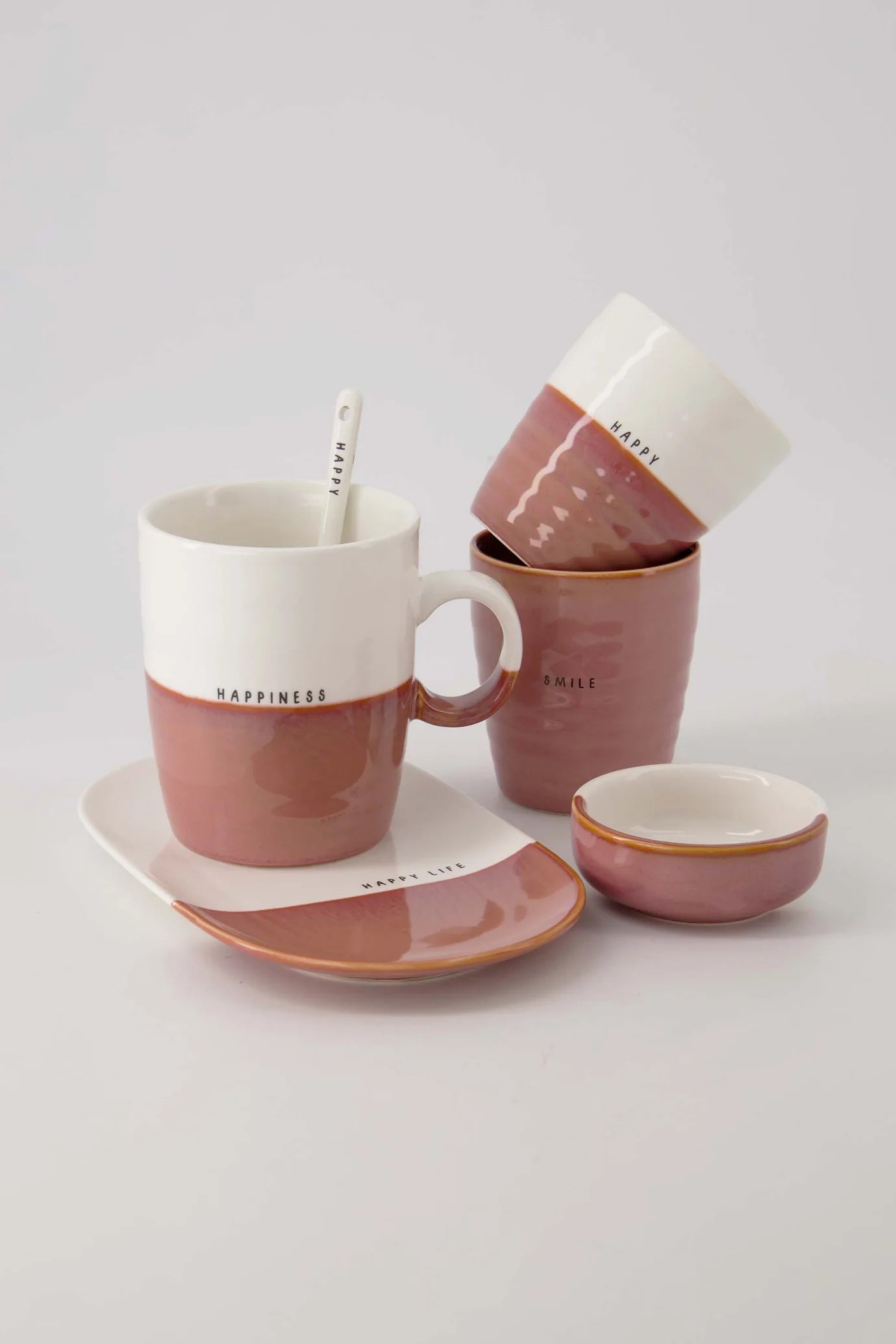 Zusss - koffiemok smile - burgundy