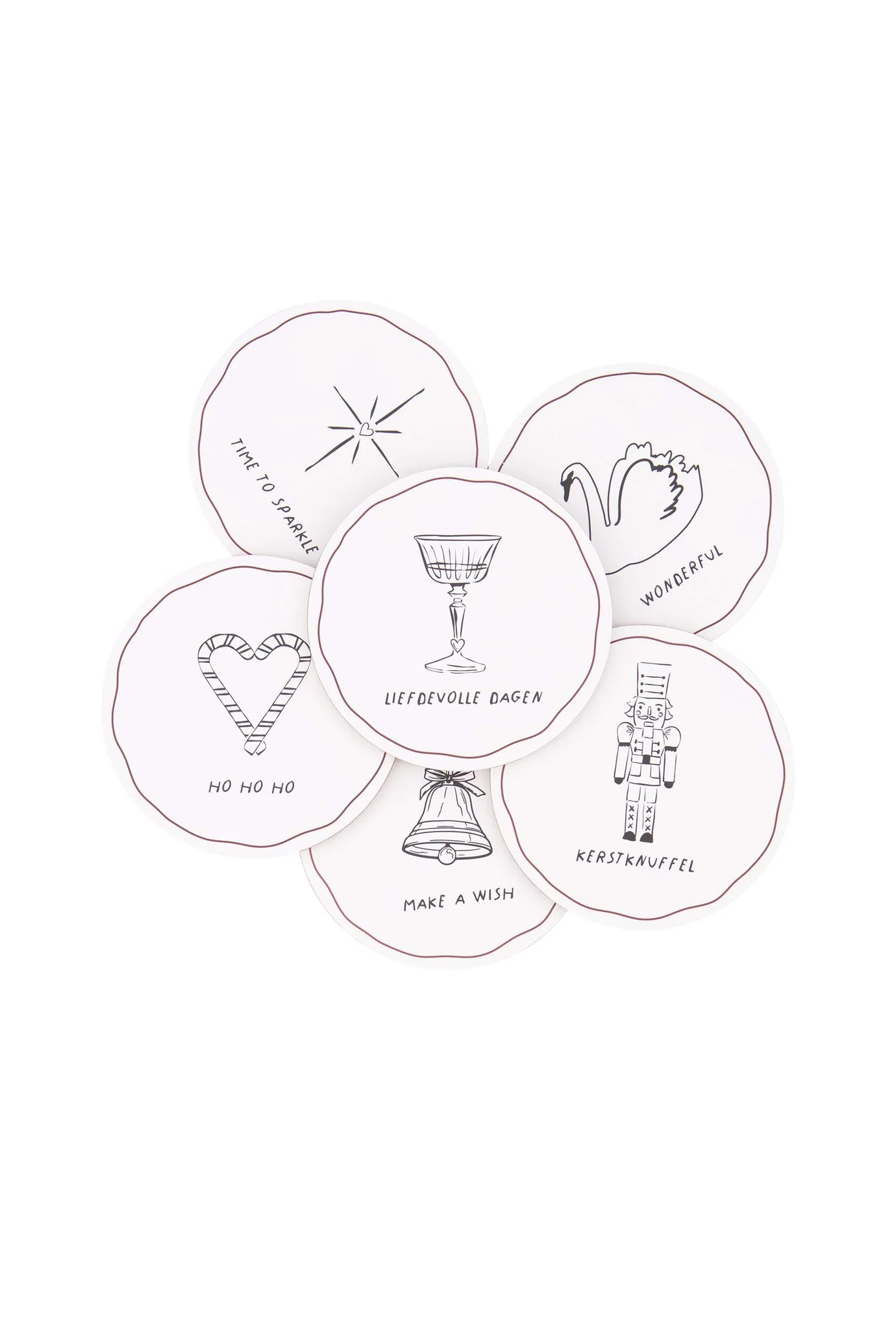 Zusss - set van 6 onderzetters - magische momenten