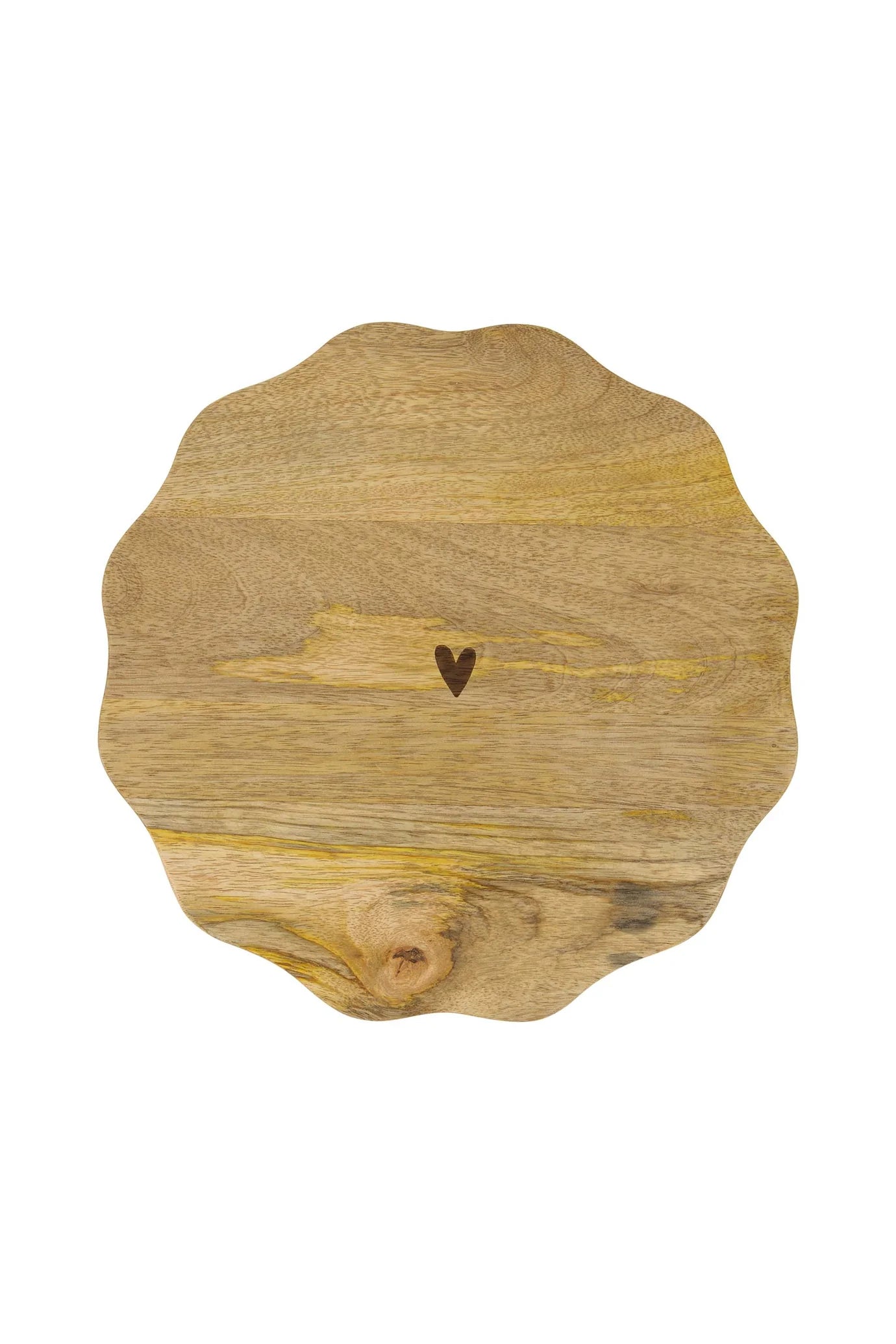 Zusss - taartplateau hout hartje naturel