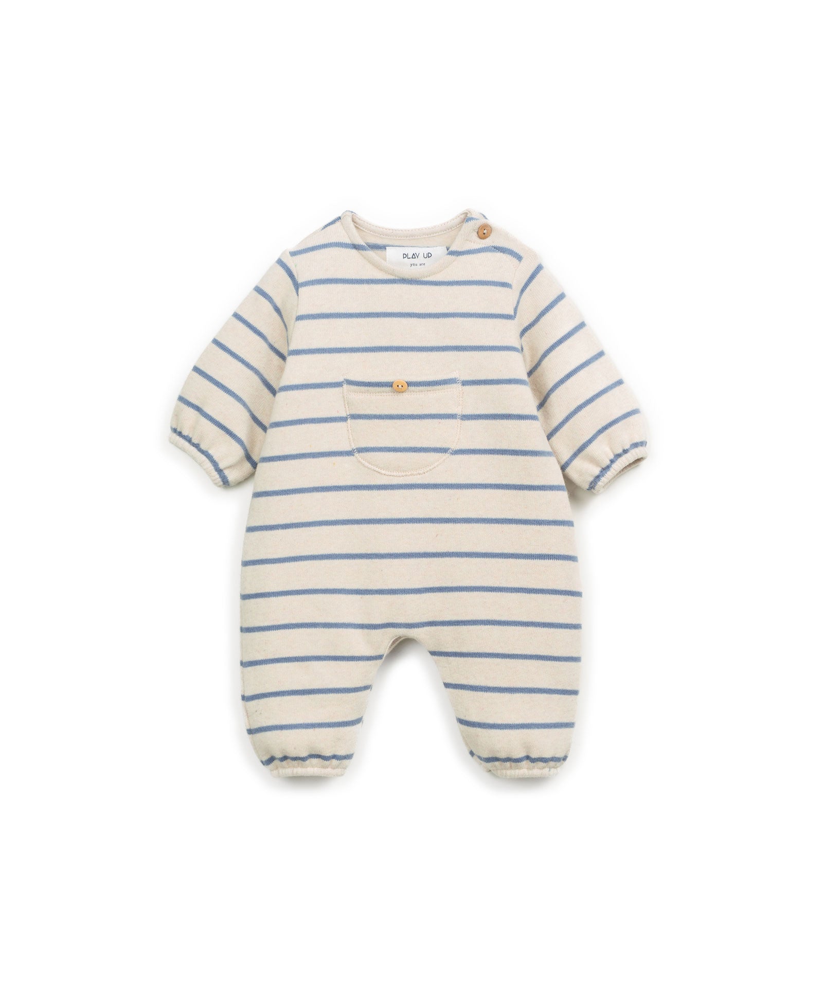 Play Up - striped flamé jersey jumpsuit - watercolor