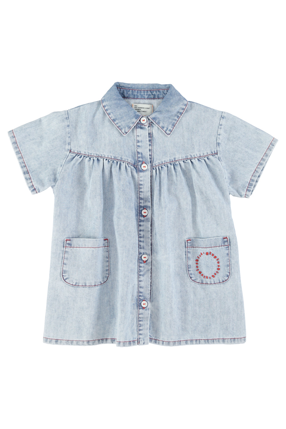 Piupiuchick - short dress - blue light denim
