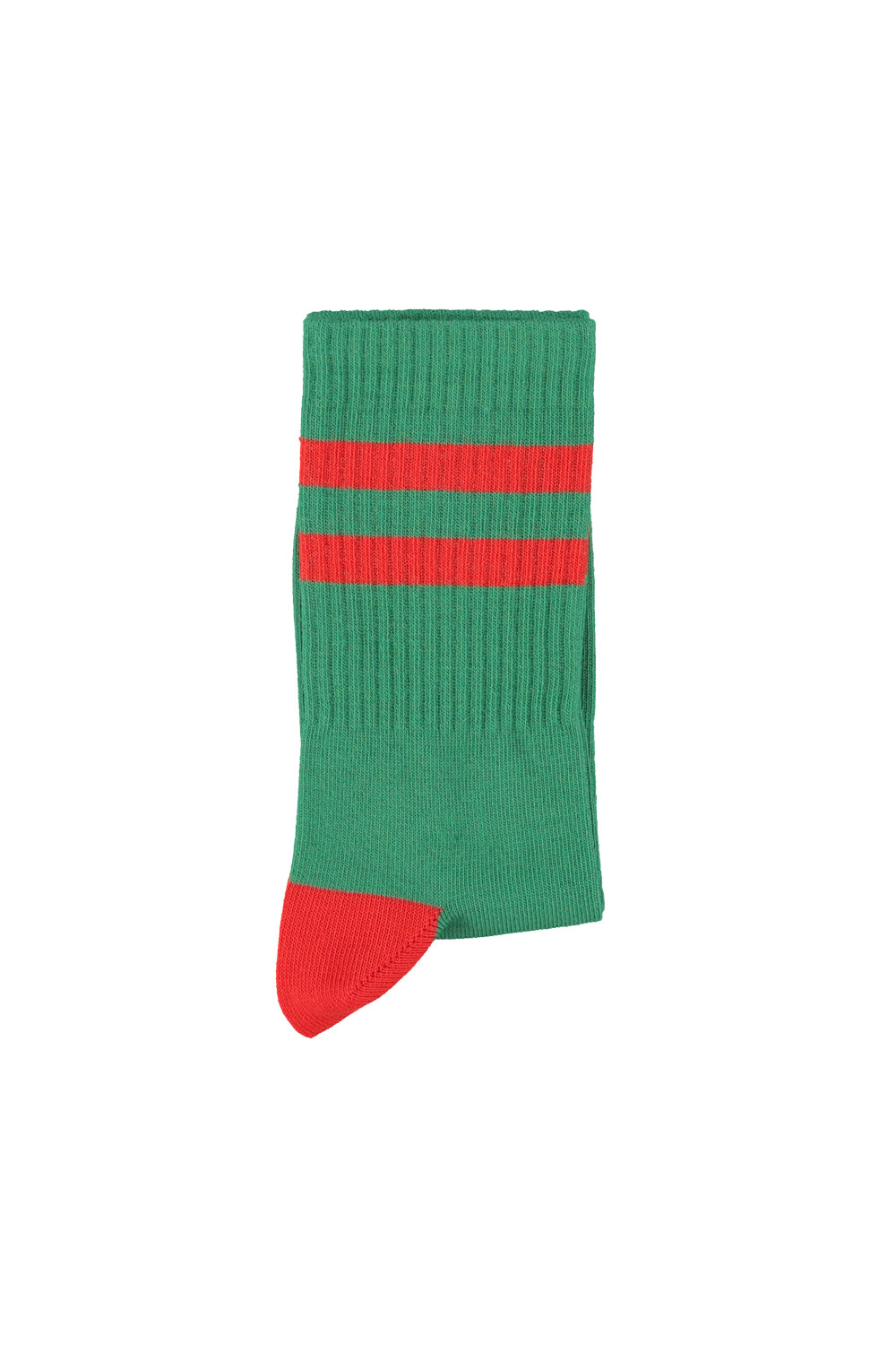 Piupiuchick - socks - green with red stripes