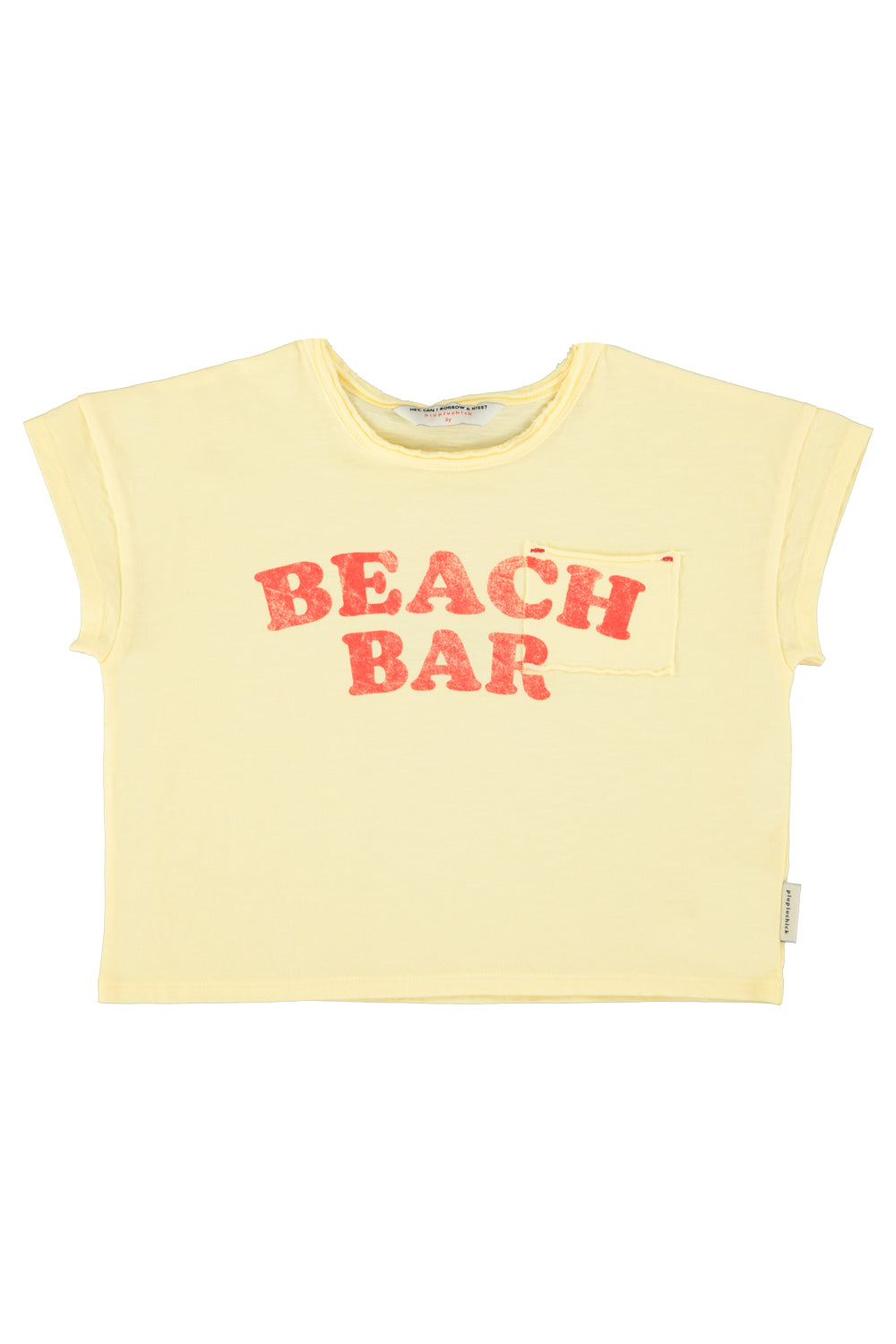 Piupiuchick - tshirt - light yellow with beach bar print