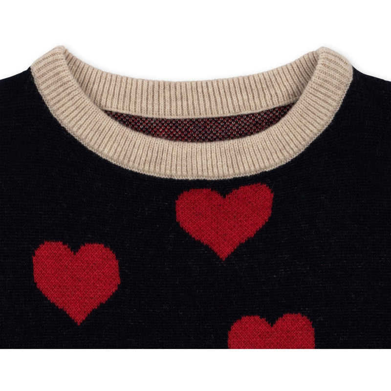 Konges Slojd - lapis knit dress gots - navy heart