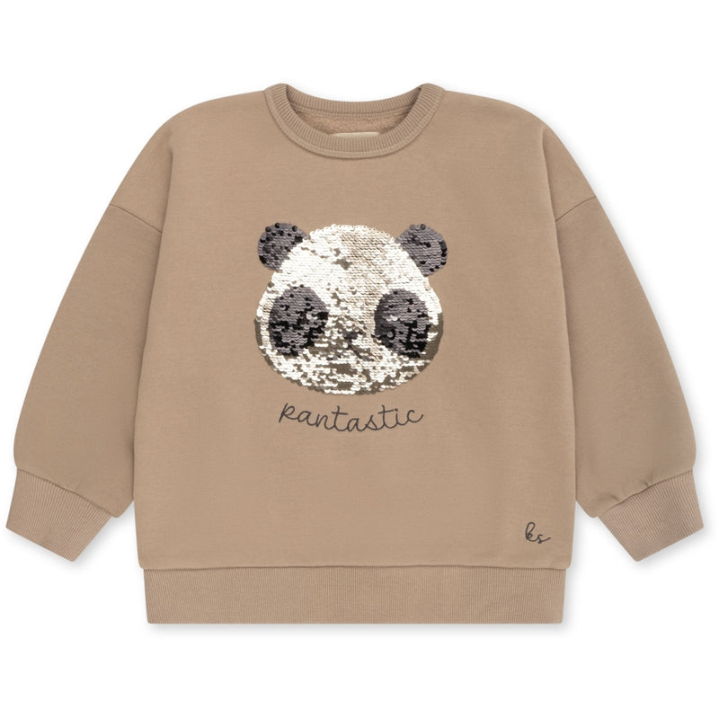 Konges Slojd - lou sequin sweat shirt - oxford tan