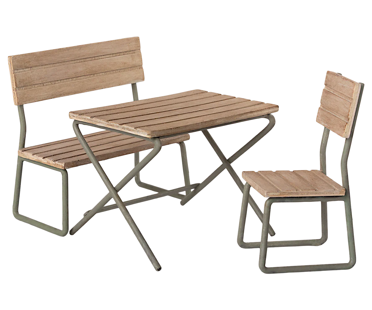 Maileg - tuin set - tafel met stoel en bank
