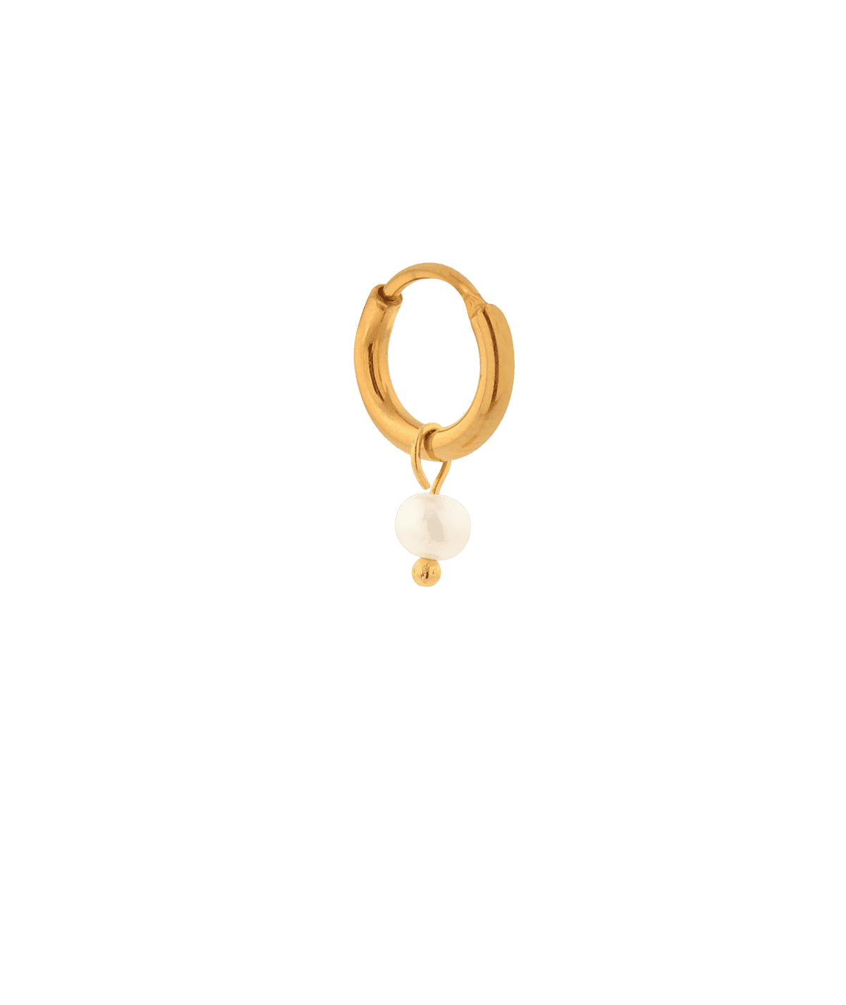 Label Kiki - small pearl dot hoop gold