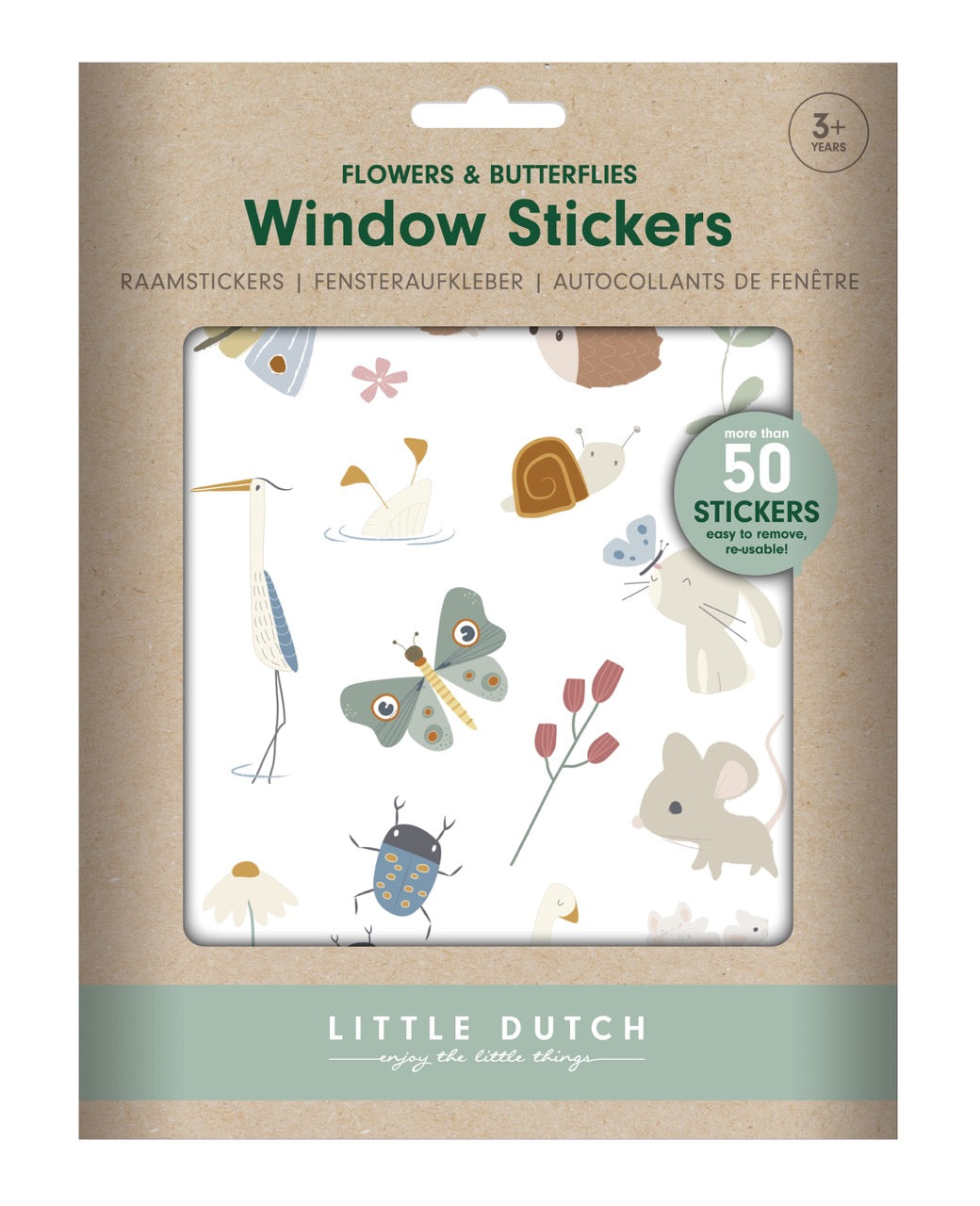 Little Dutch - raamstickers - flowers & butterflies