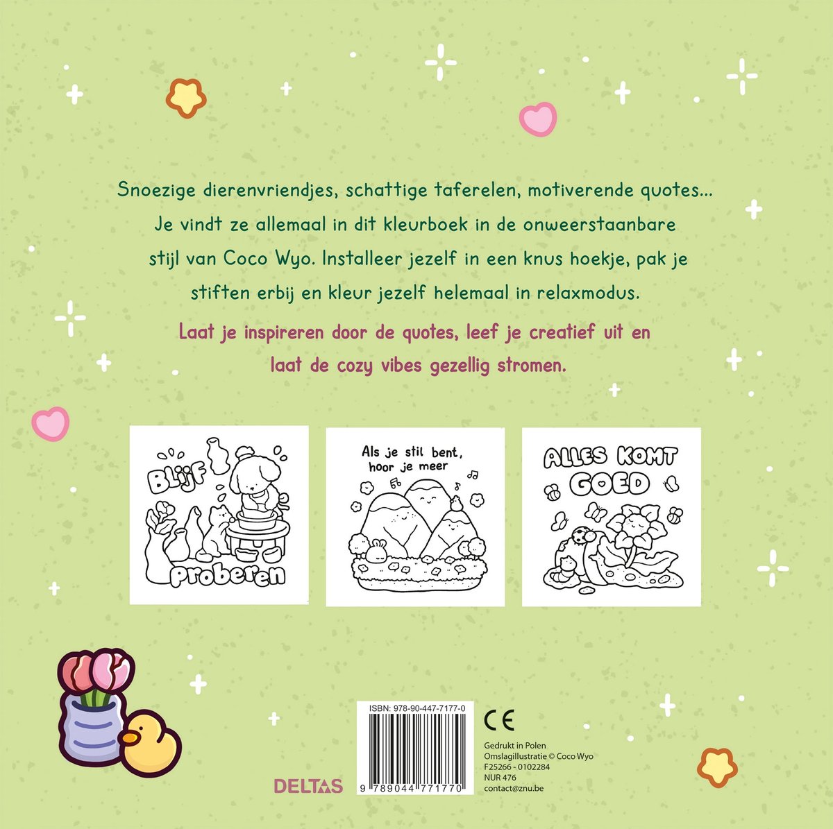 Deltas - kleurboek - Cozy Vibes - Cute & Comfy kleurboek Coco Wyo