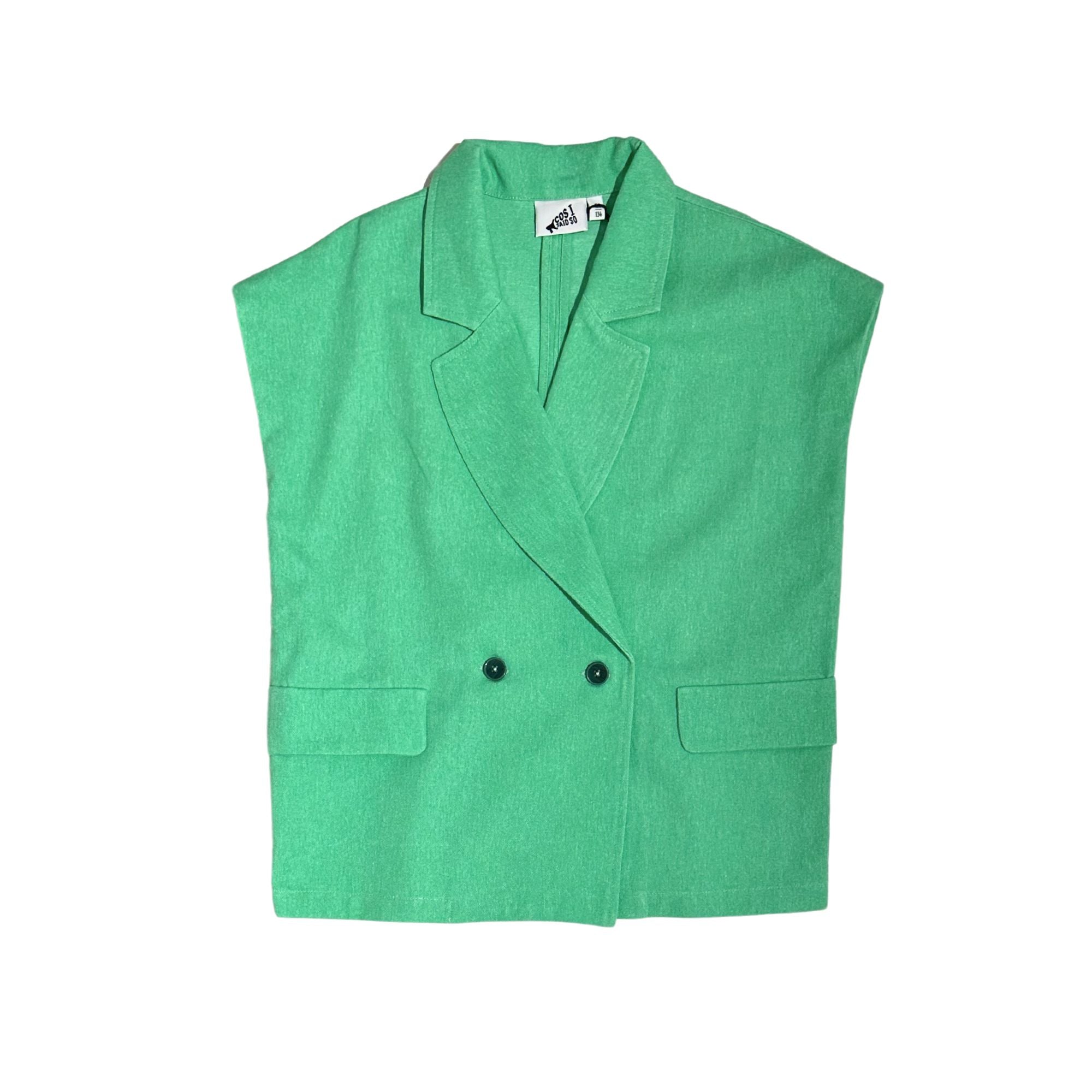 Cos I Said So - sleeveless blazer - paradise green