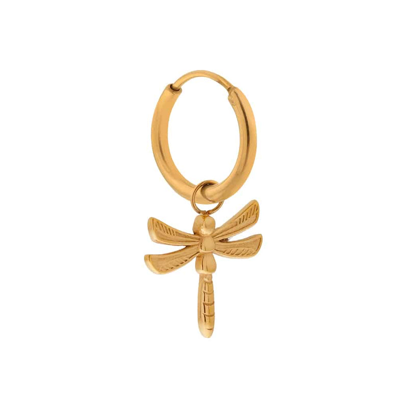 Label Kiki - dragonfly hoop gold