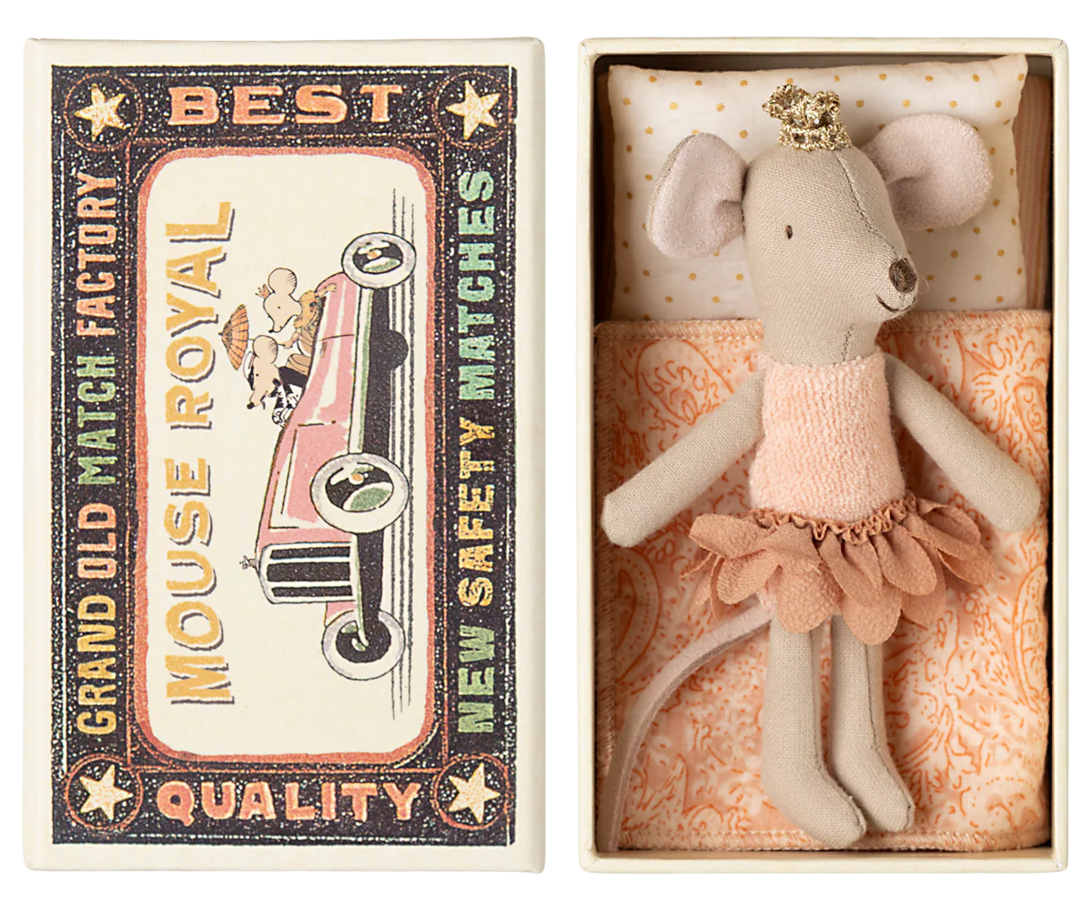 Maileg - princess mouse little sister in matchbox