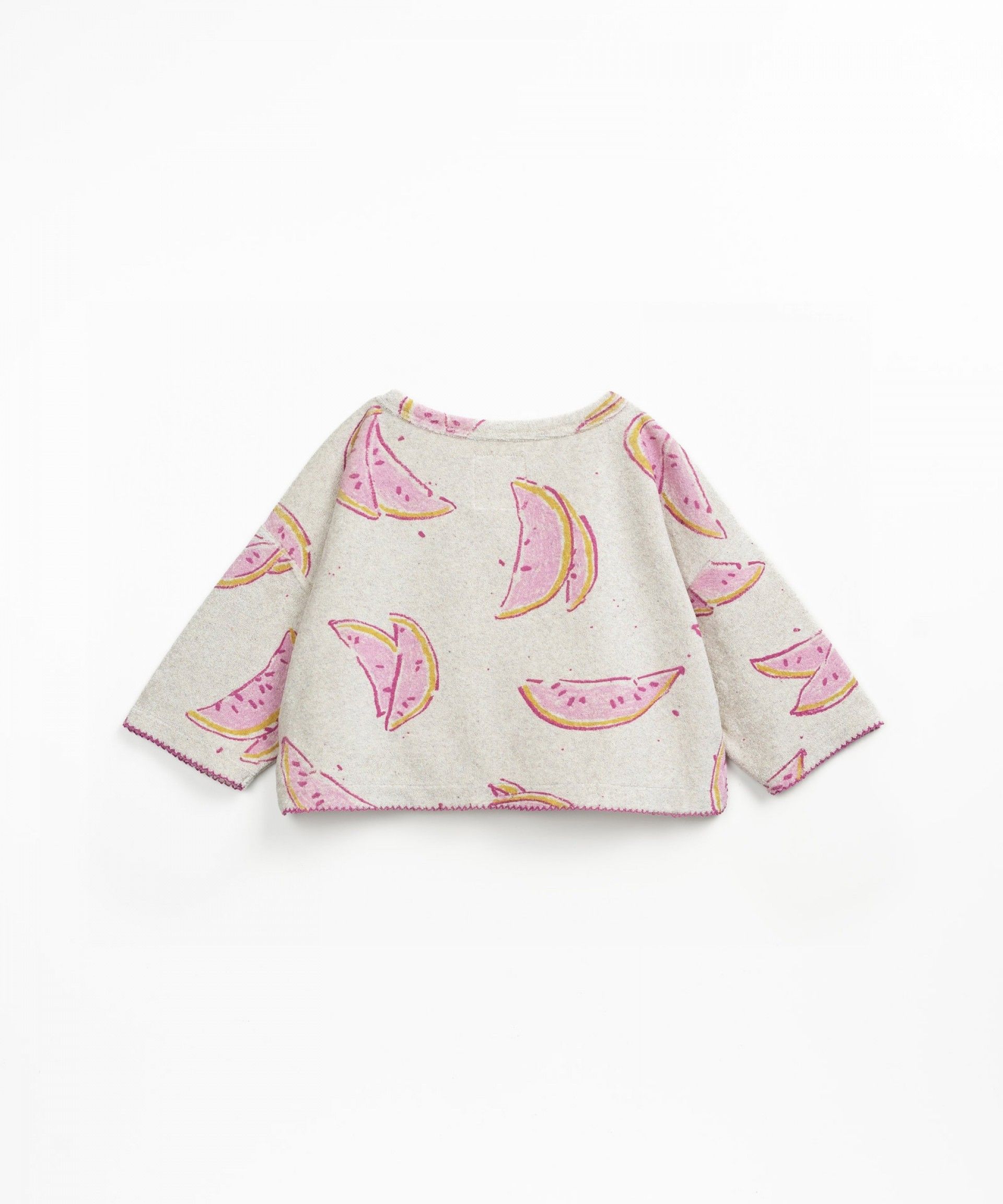 Play Up - printed plush girl sweater - grés