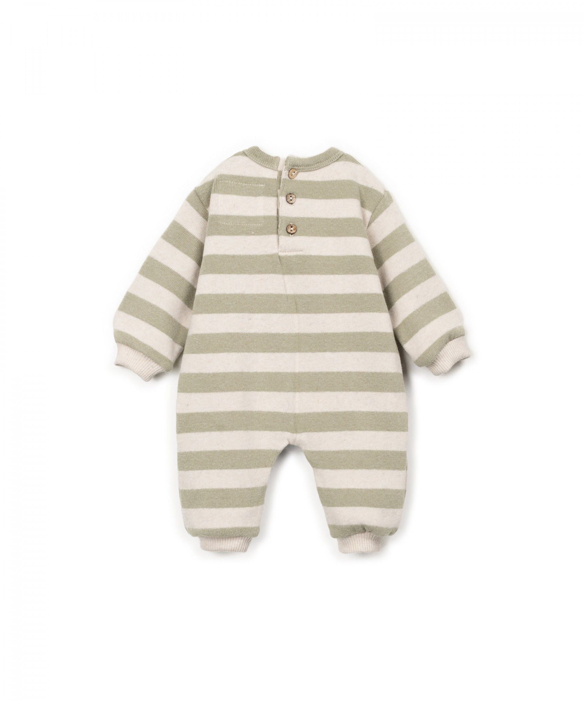 Play Up - striped flamé jersey jumpsuit - texture