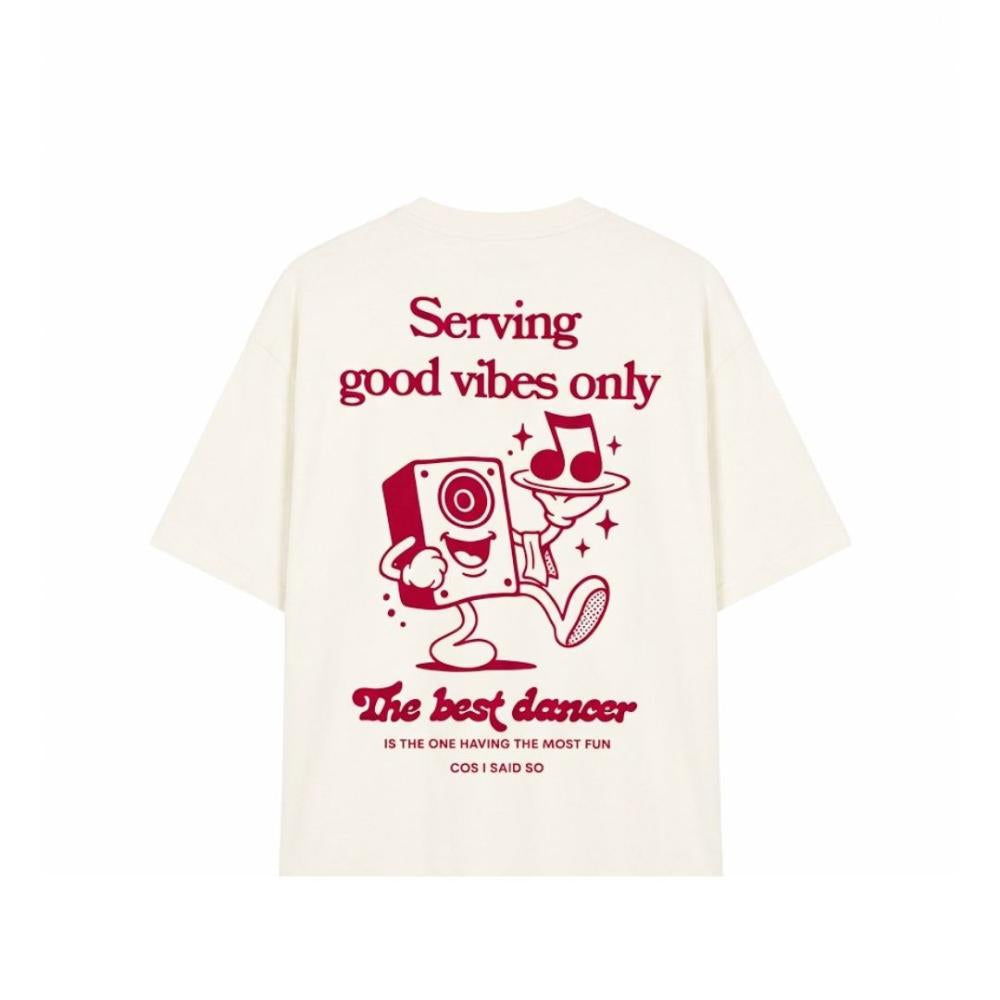 Cos I Said So - tshirt good vibes only - white