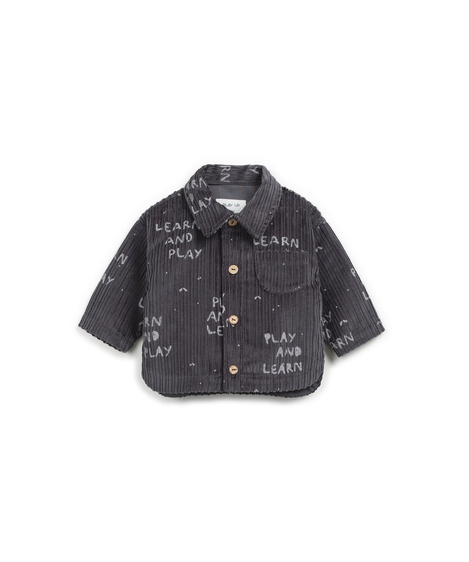 Play Up - printed corduroy shirt - grafite