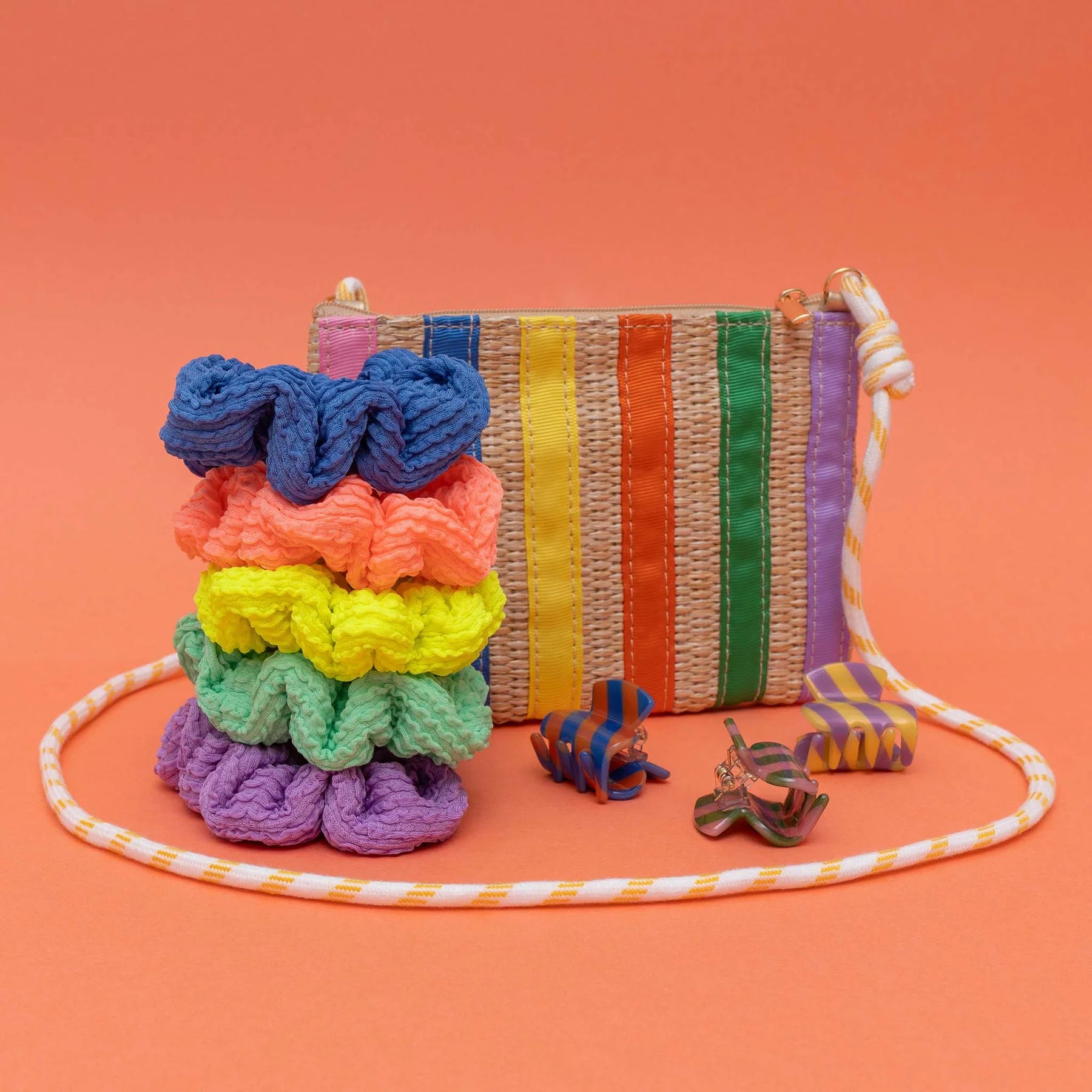 Mimi & Lula - kreukel scrunchies - neon