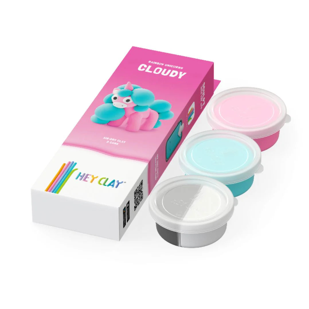 Hey Clay - rainbow unicorn cloudy - 3 cans