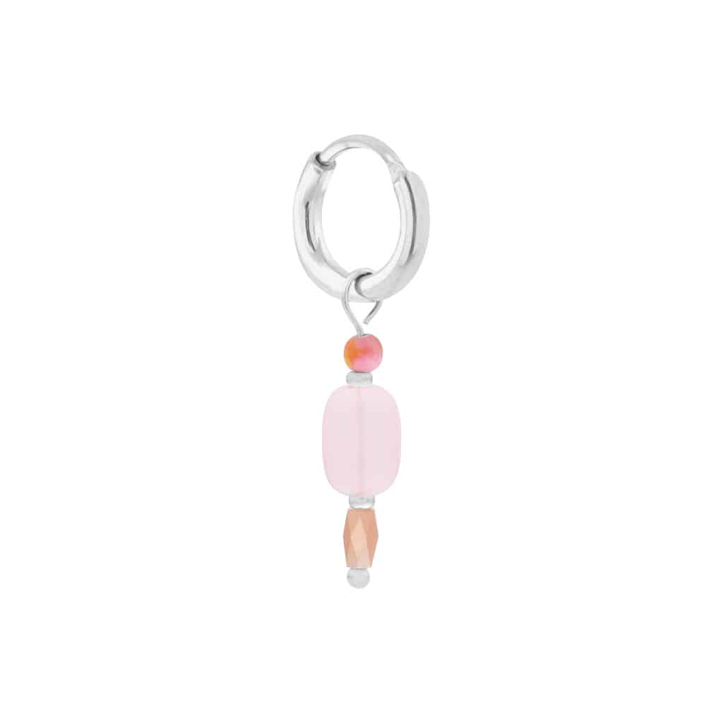 Label Kiki - jellybean hoop silver
