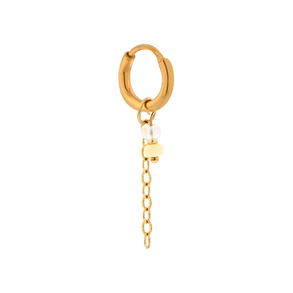 Label Kiki - chain yellow hoop gold