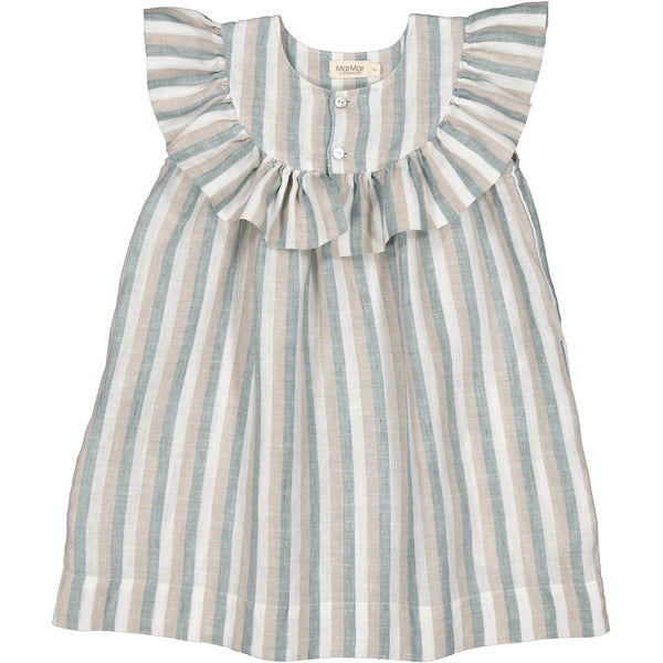 MarMar - drussa dress - dusty blue stripe