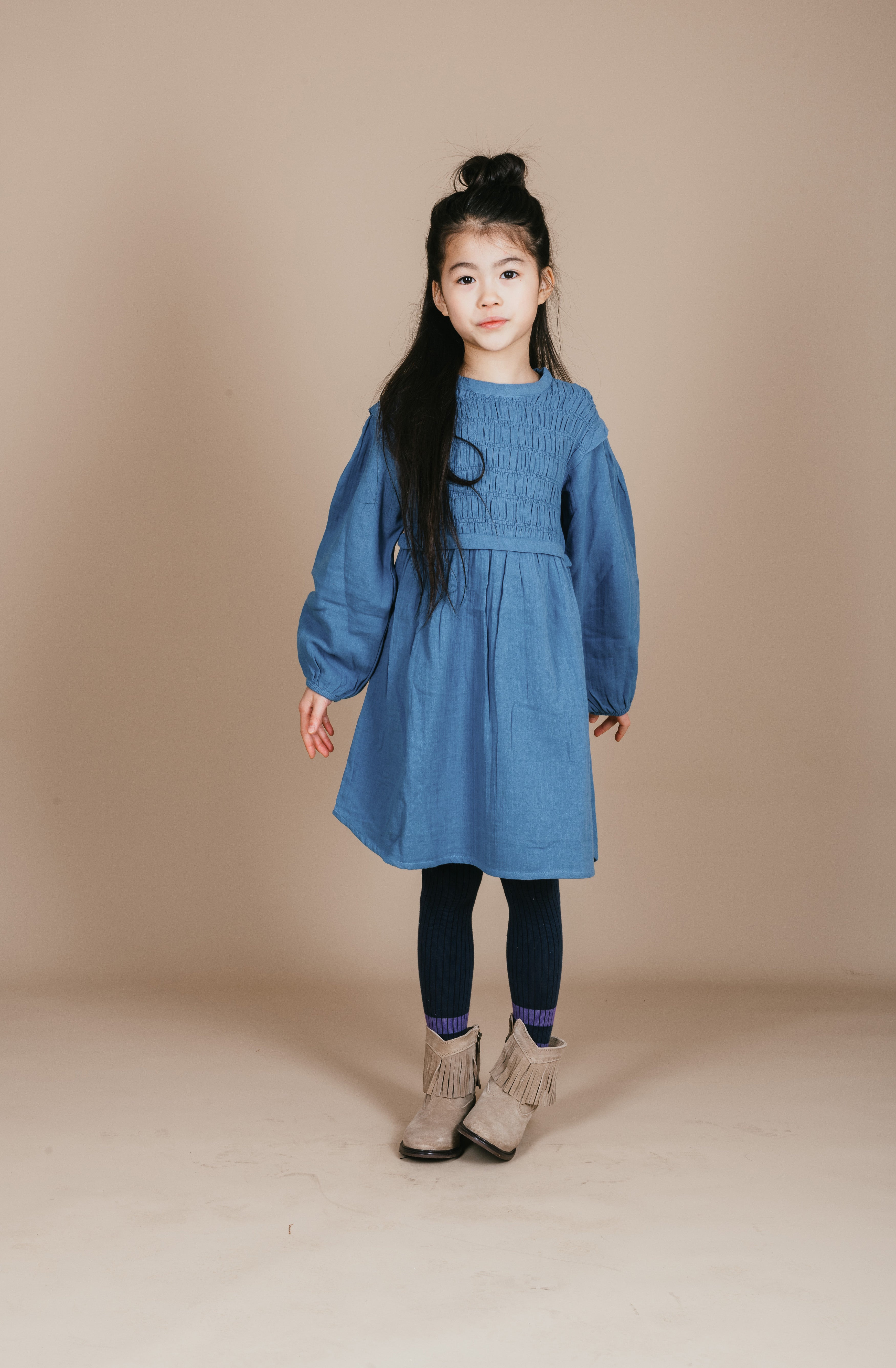 Petit Blush - smocking dress - coronet blue