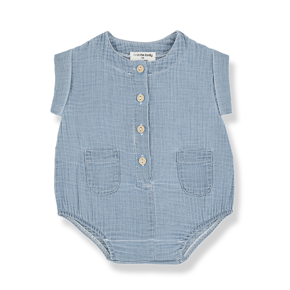 1+ in the family - jumpsuit carlo - denim