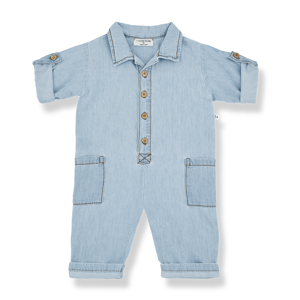 1+ in the family - jumpsuit massimo - denim