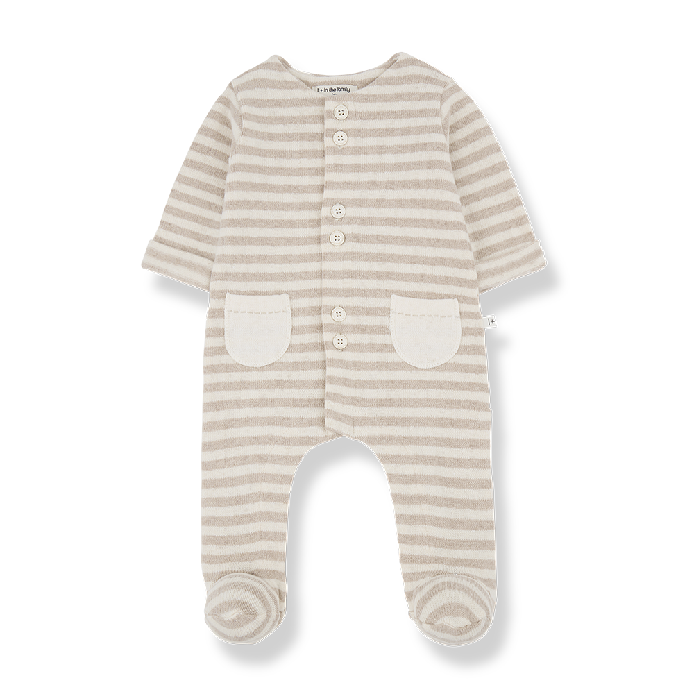 1+ in the family - kruippakje milo - beige