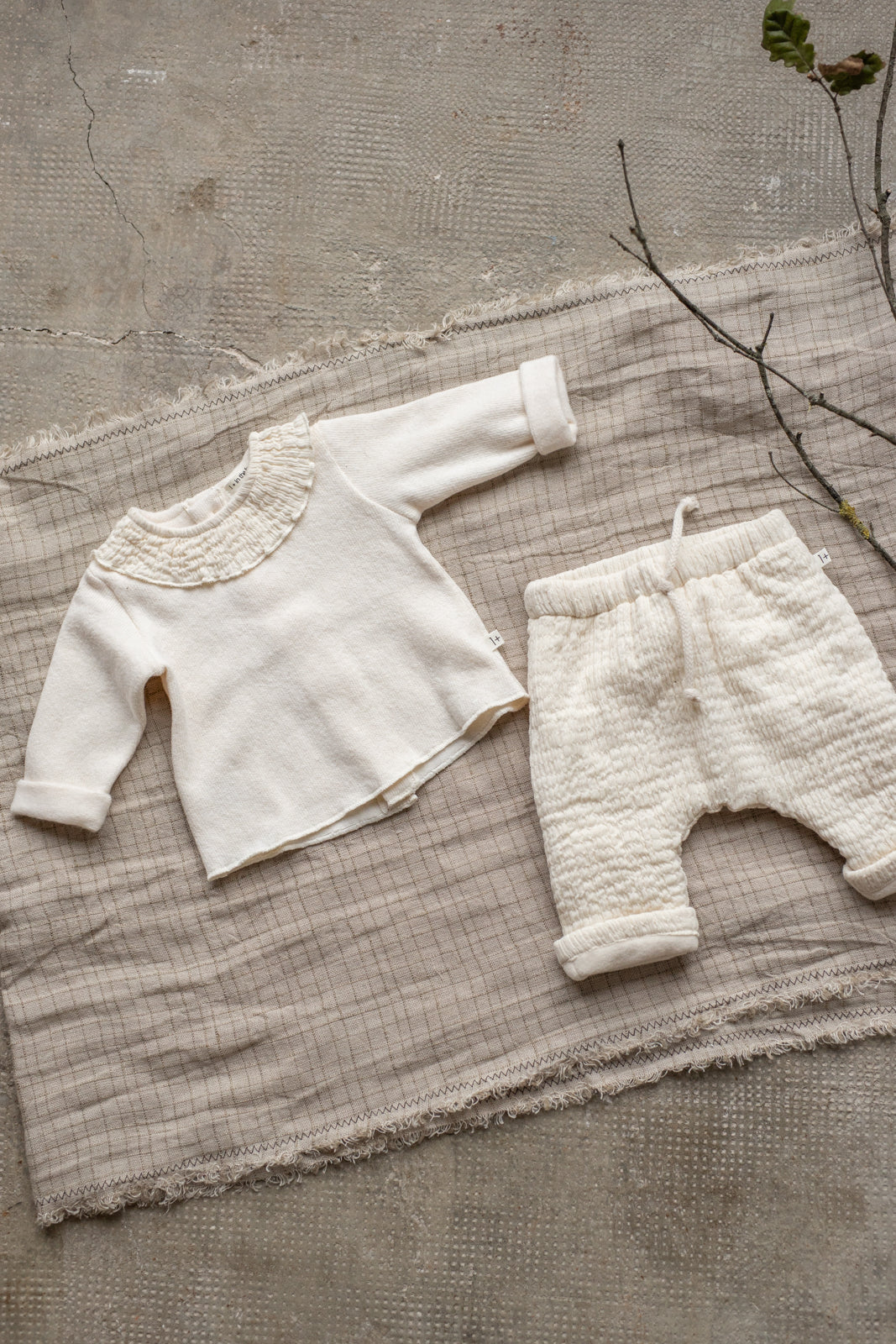 1+ in the family - broek ramon - ecru