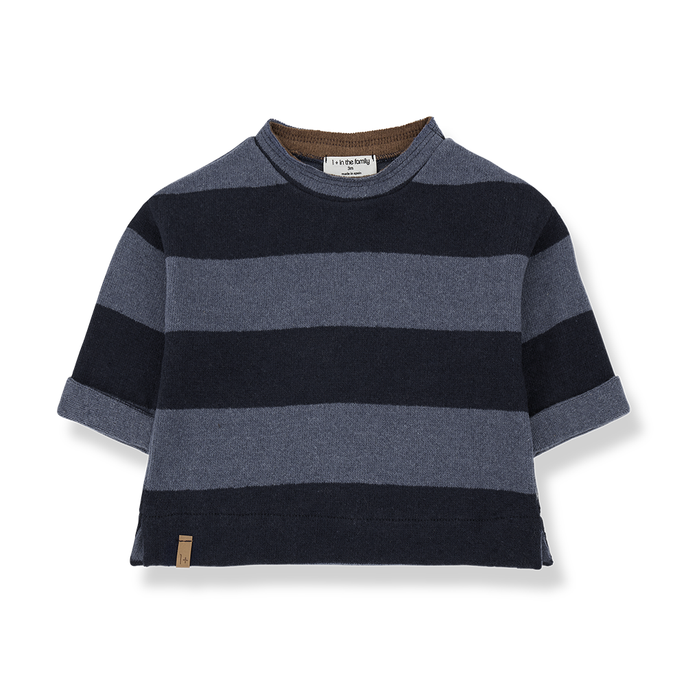 1+ in the family - longsleeve knut - denim
