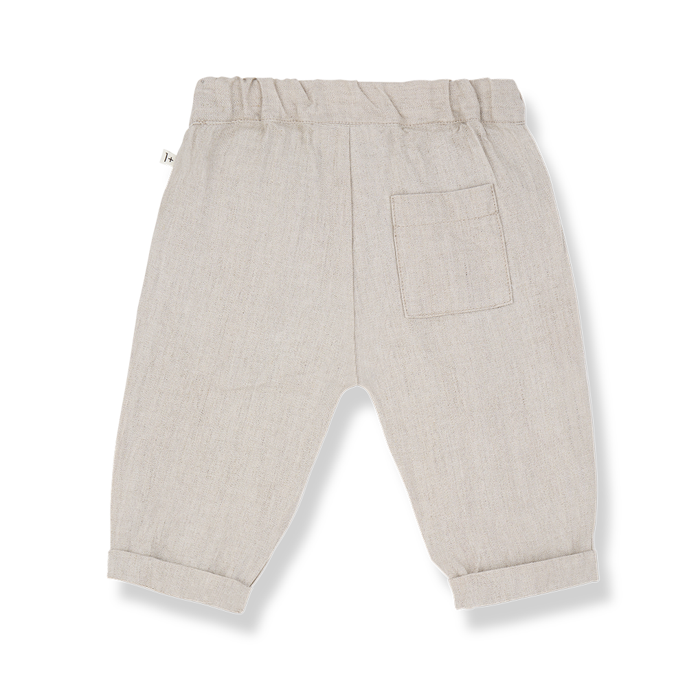 1+ in the family - castell linen broek - beige