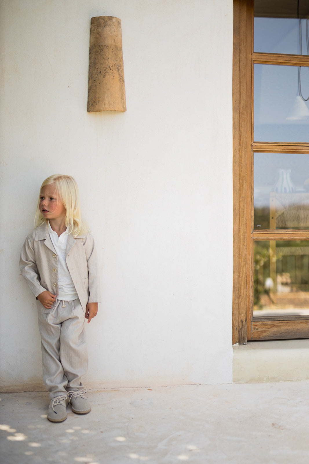 1+ in the family - castell linen broek - beige